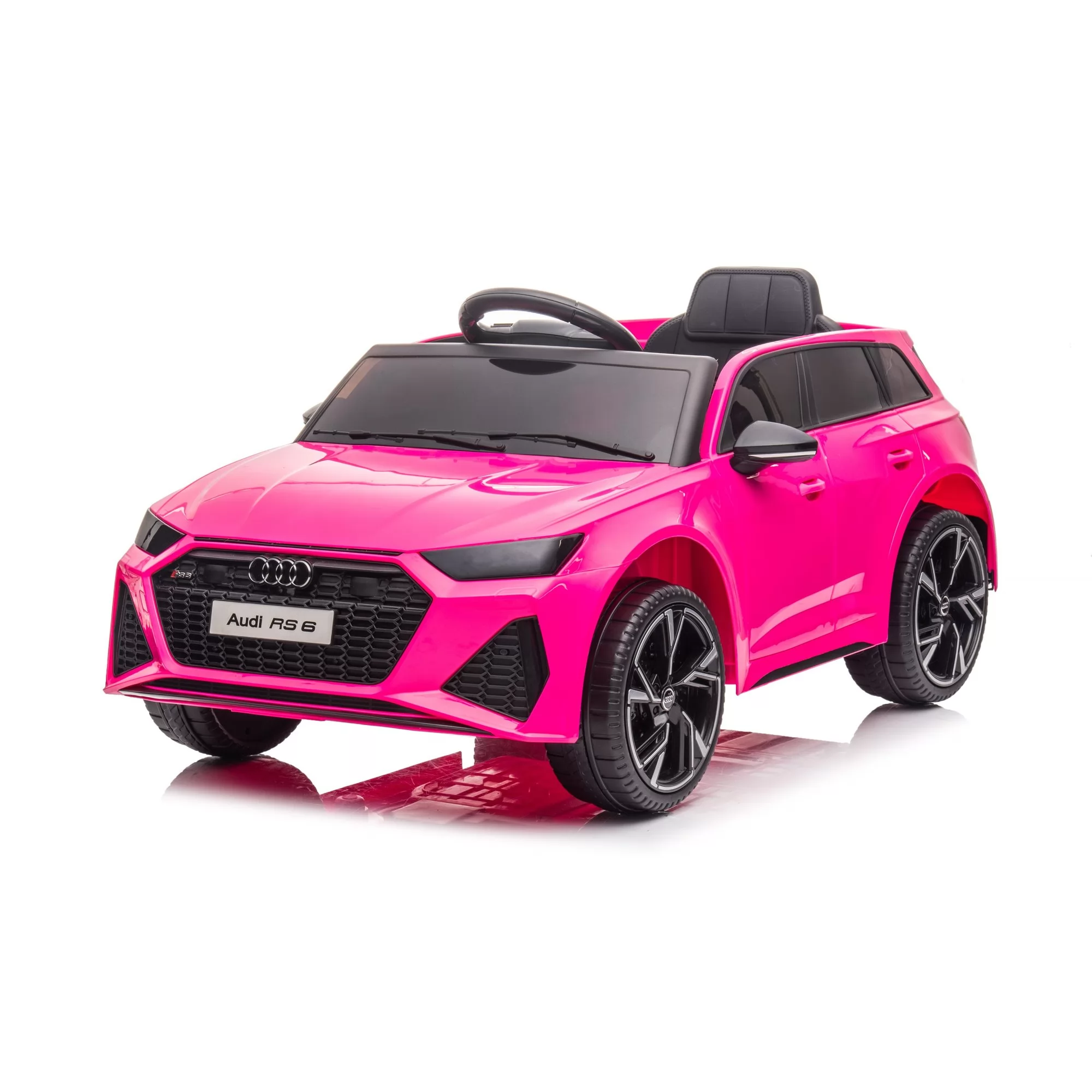 Official Licensed Audi RS 6 Kids Ride-On Car 12V with Carry Handle & Auxiliary Wheels, 2.4G Remote Control, 8 Colors