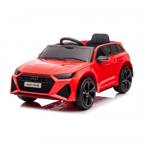 Official Licensed Audi RS 6 Kids Ride-On Car 12V with Carry Handle & Auxiliary Wheels, 2.4G Remote Control, 8 Colors