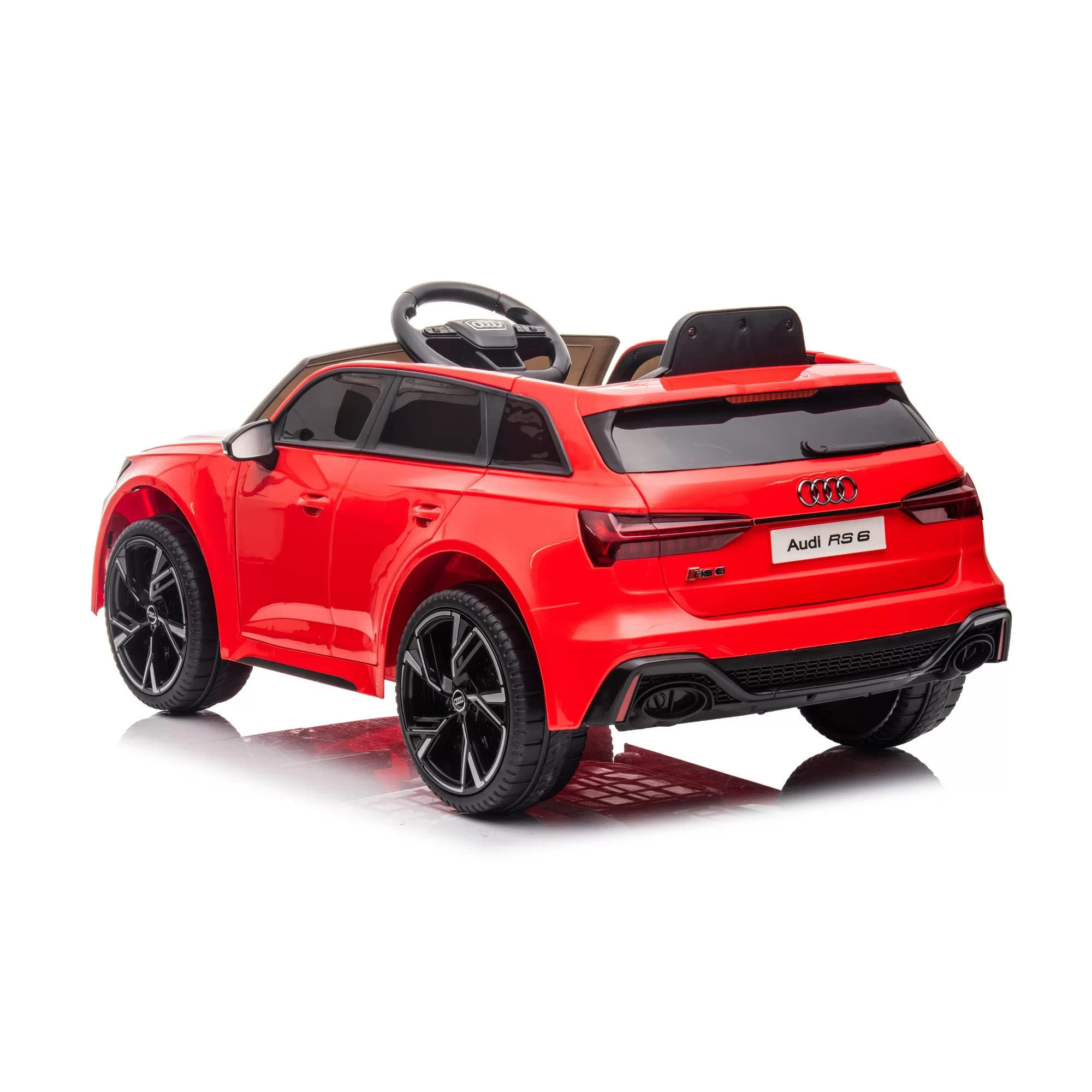 Official Licensed Audi RS 6 Kids Ride-On Car 12V with Carry Handle & Auxiliary Wheels, 2.4G Remote Control, 8 Colors