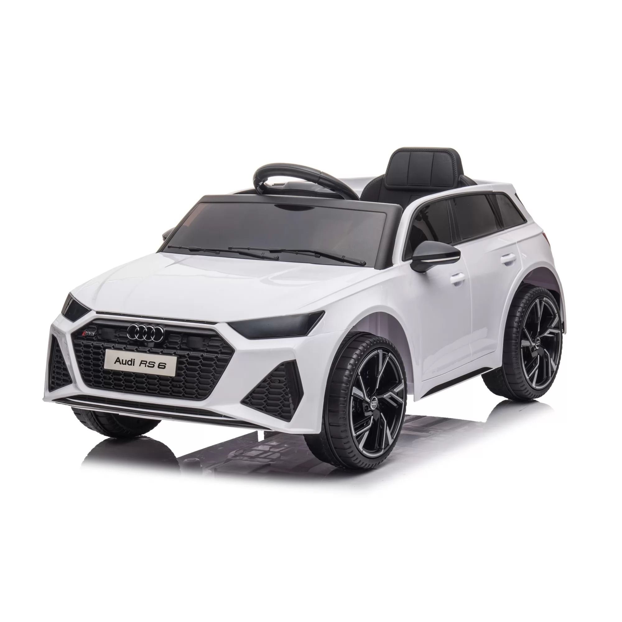 Official Licensed Audi RS 6 Kids Ride-On Car 12V with Carry Handle & Auxiliary Wheels, 2.4G Remote Control, 8 Colors