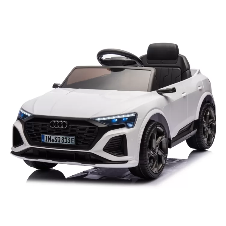Official Licensed Audi SQ8 Kids Ride-On Car 12V with 2.4G Remote Control, Four-Wheel Shock Absorption & Pull Rod