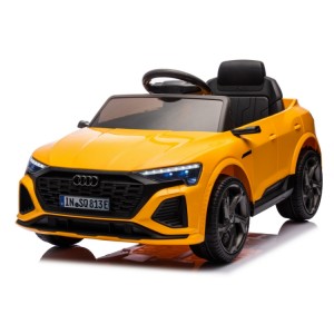 Official Licensed Audi SQ8 Kids Ride-On Car 12V with 2.4G Remote Control, Four-Wheel Shock Absorption & Pull Rod