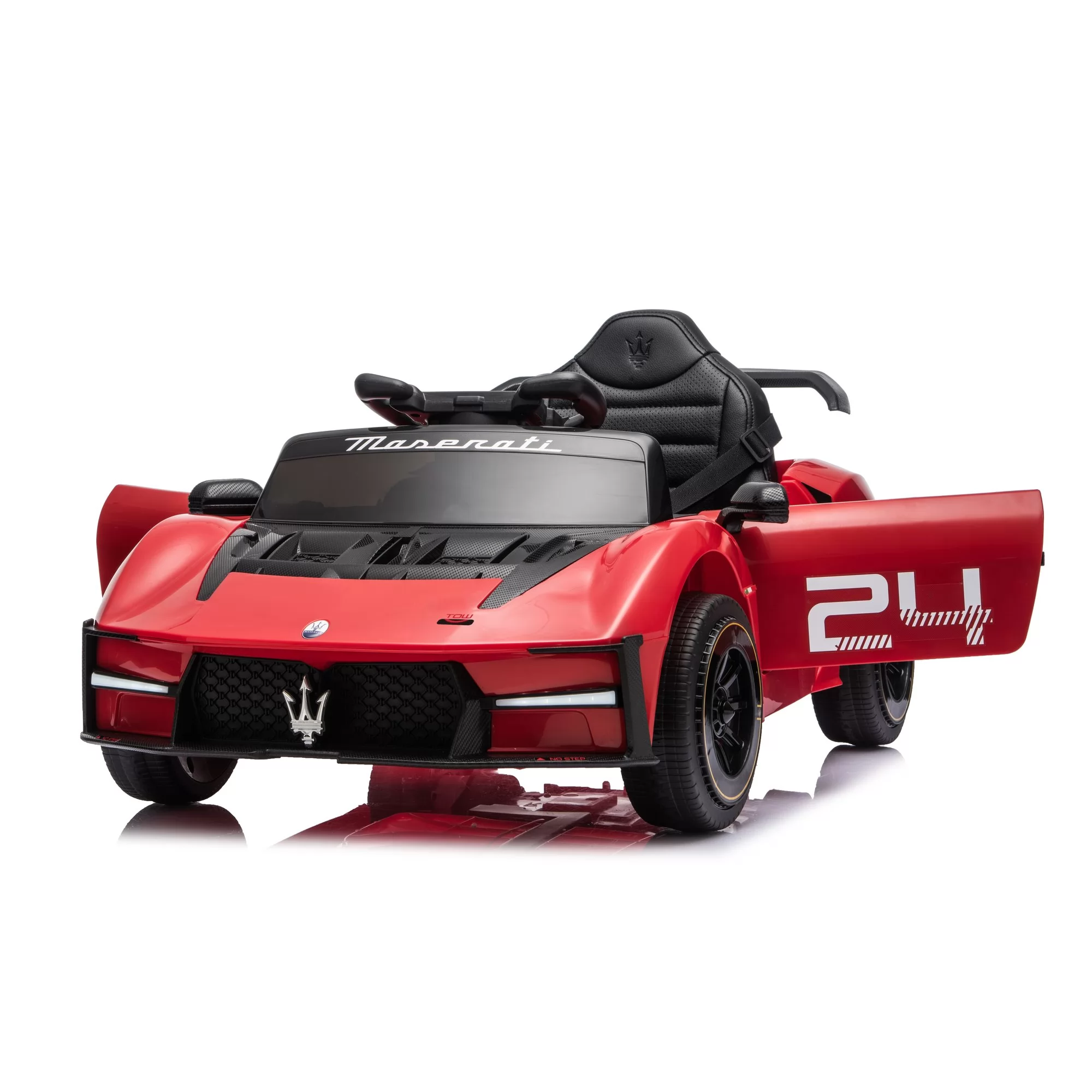 Official Licensed Maserati Kids Race Car Ride-On with 2.4G Remote, Butterfly Doors & Bluetooth