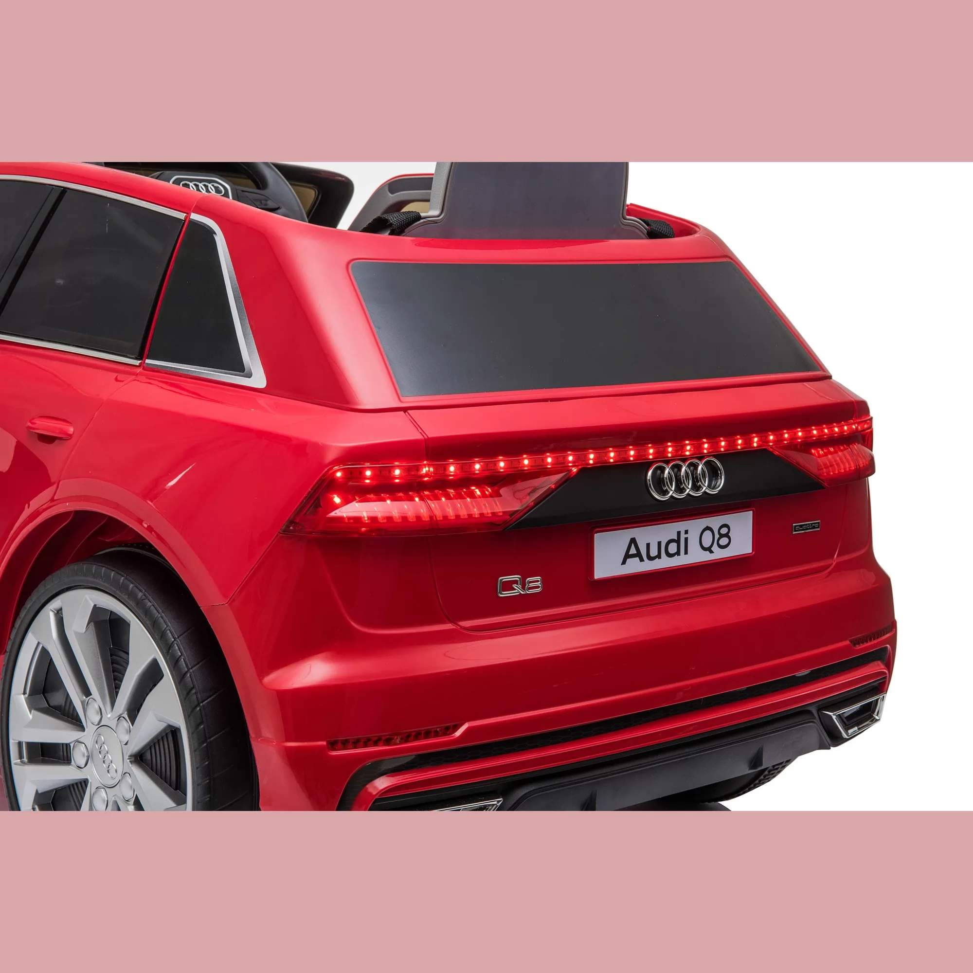 Official Licensed Audi Q8 Kids Ride-On Car 6V with 2.4G Remote Control, Dual Battery Options & LED Lights
