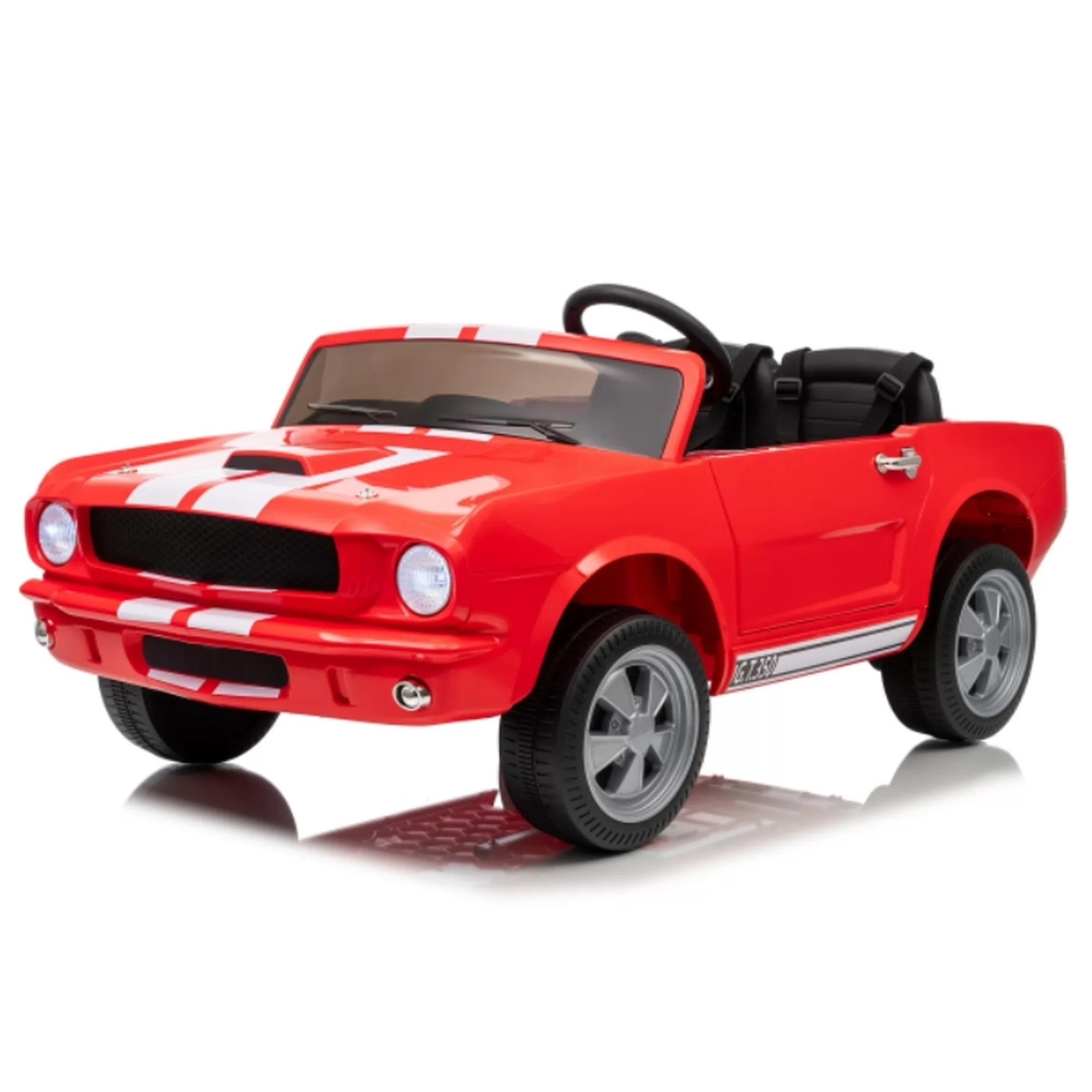 Official Licensed Ford Shelby GT350 Two-Seat 12V Kids Ride-On Car with 2.4G Remote & Rear Trailer