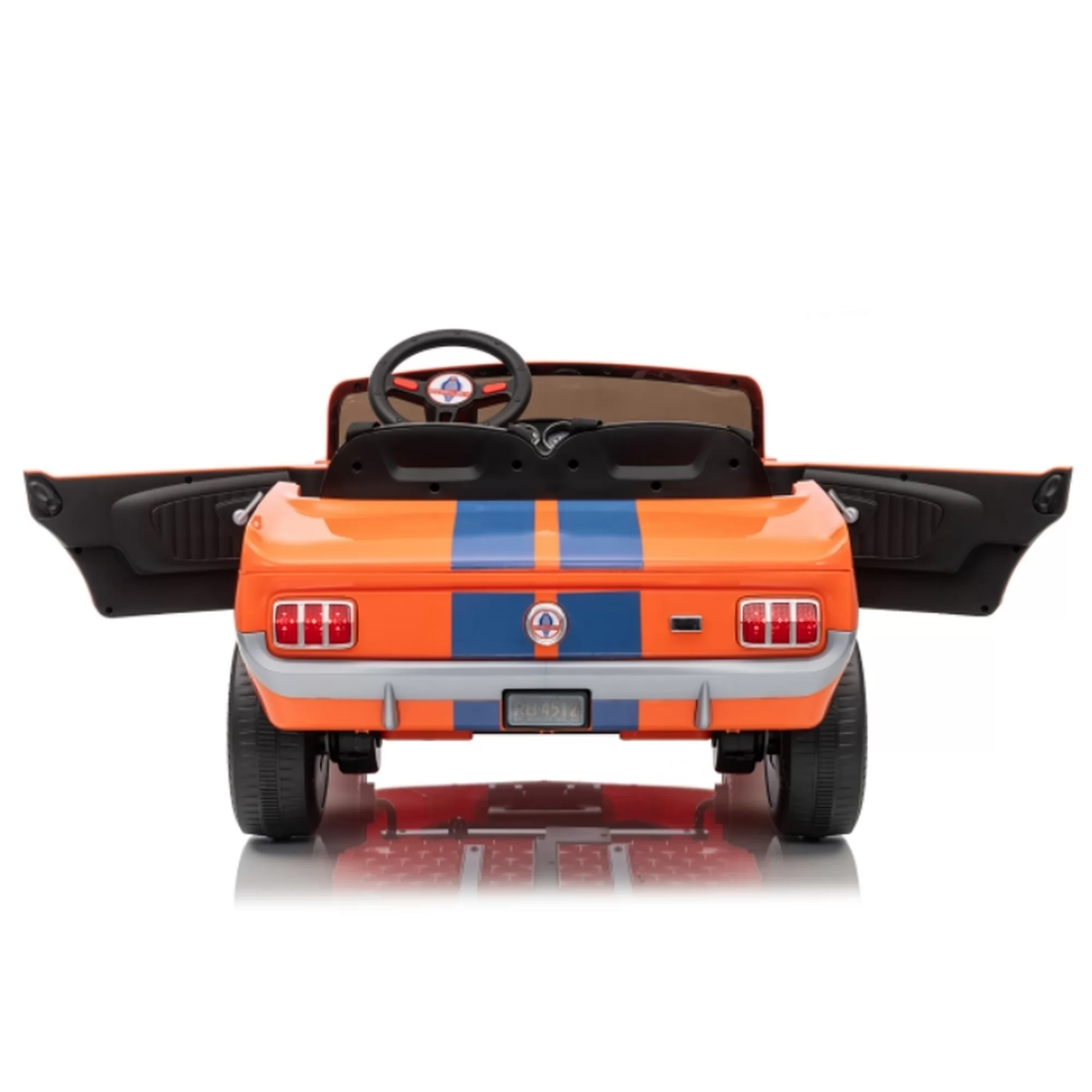 Official Licensed Ford Shelby GT350 Two-Seat 12V Kids Ride-On Car with 2.4G Remote & Rear Trailer