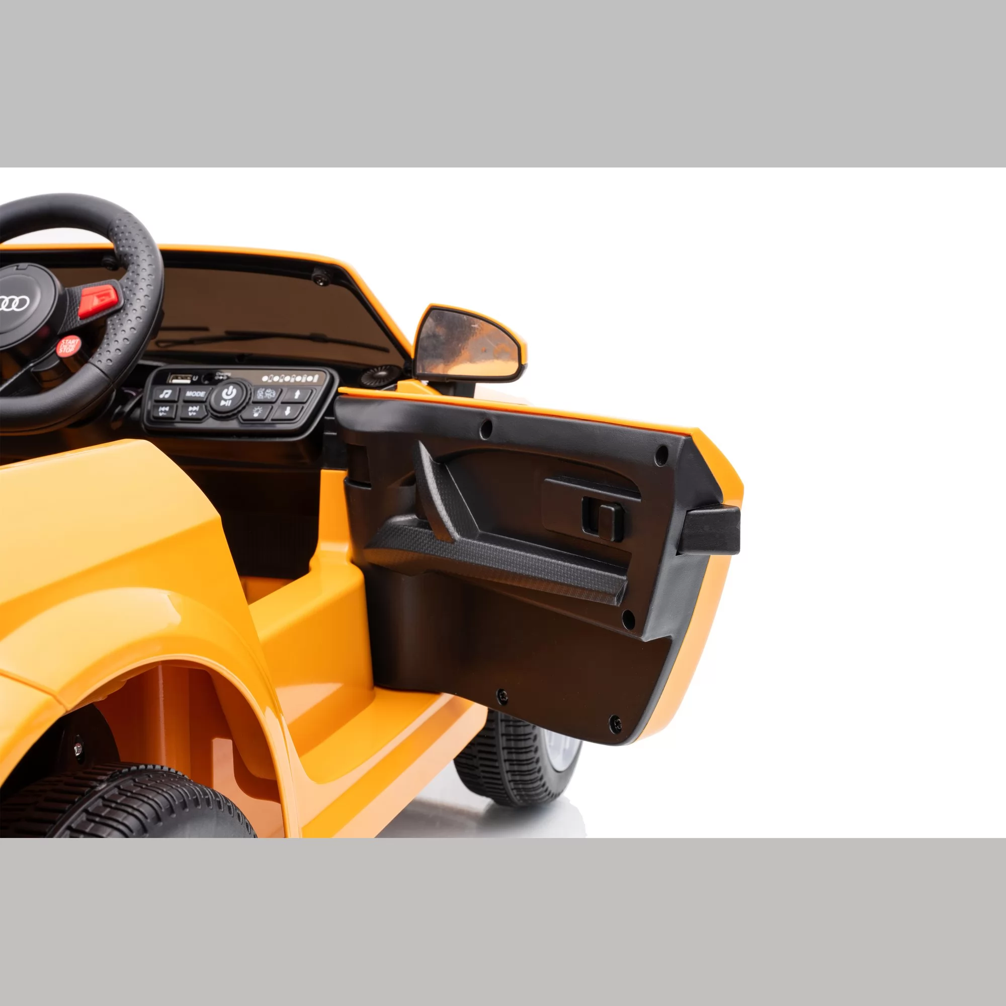 Official Licensed Audi TT RS Roadster Kids Ride-On Car – Convertible Two-Seater with 2.4G Remote Control, Openable Doors & Bluetooth