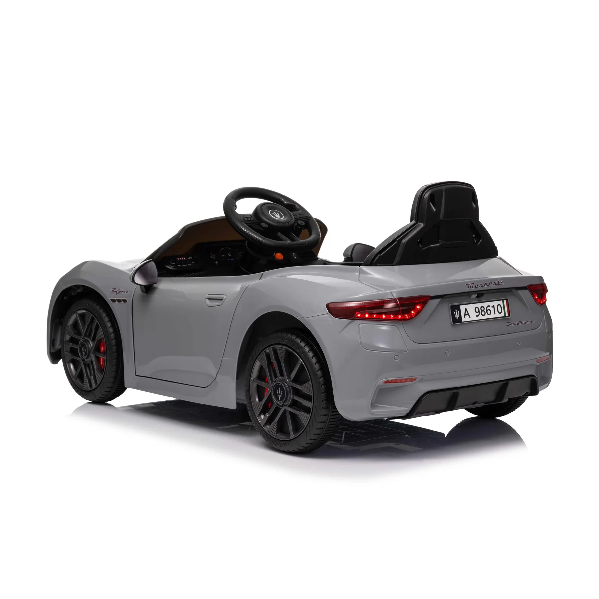 Official Licensed Maserati GranCabrio Kids Ride-On Car 12V with 2.4G Remote, Opening Doors & Bluetooth
