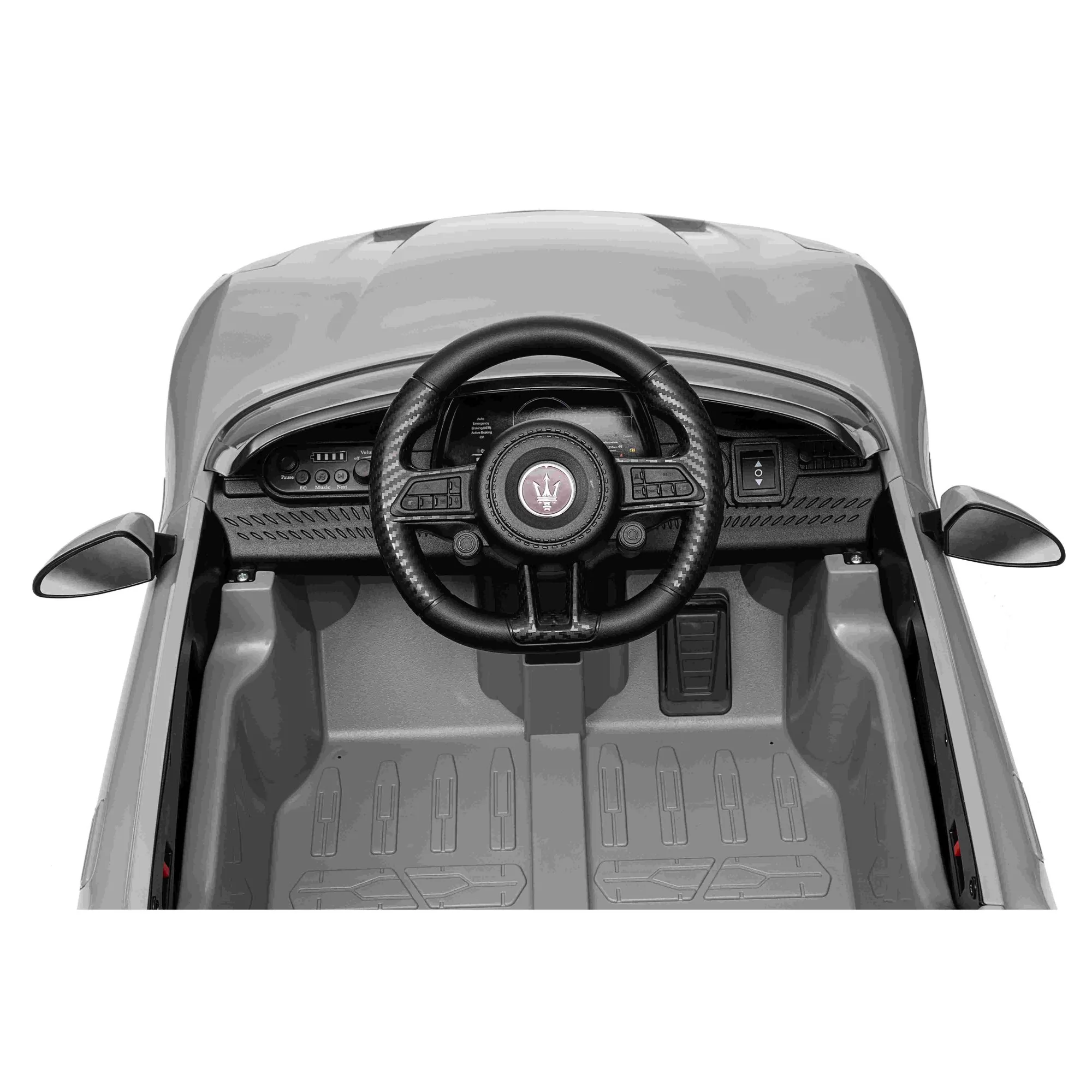 Official Licensed Maserati GranCabrio Kids Ride-On Car 12V with 2.4G Remote, Opening Doors & Bluetooth
