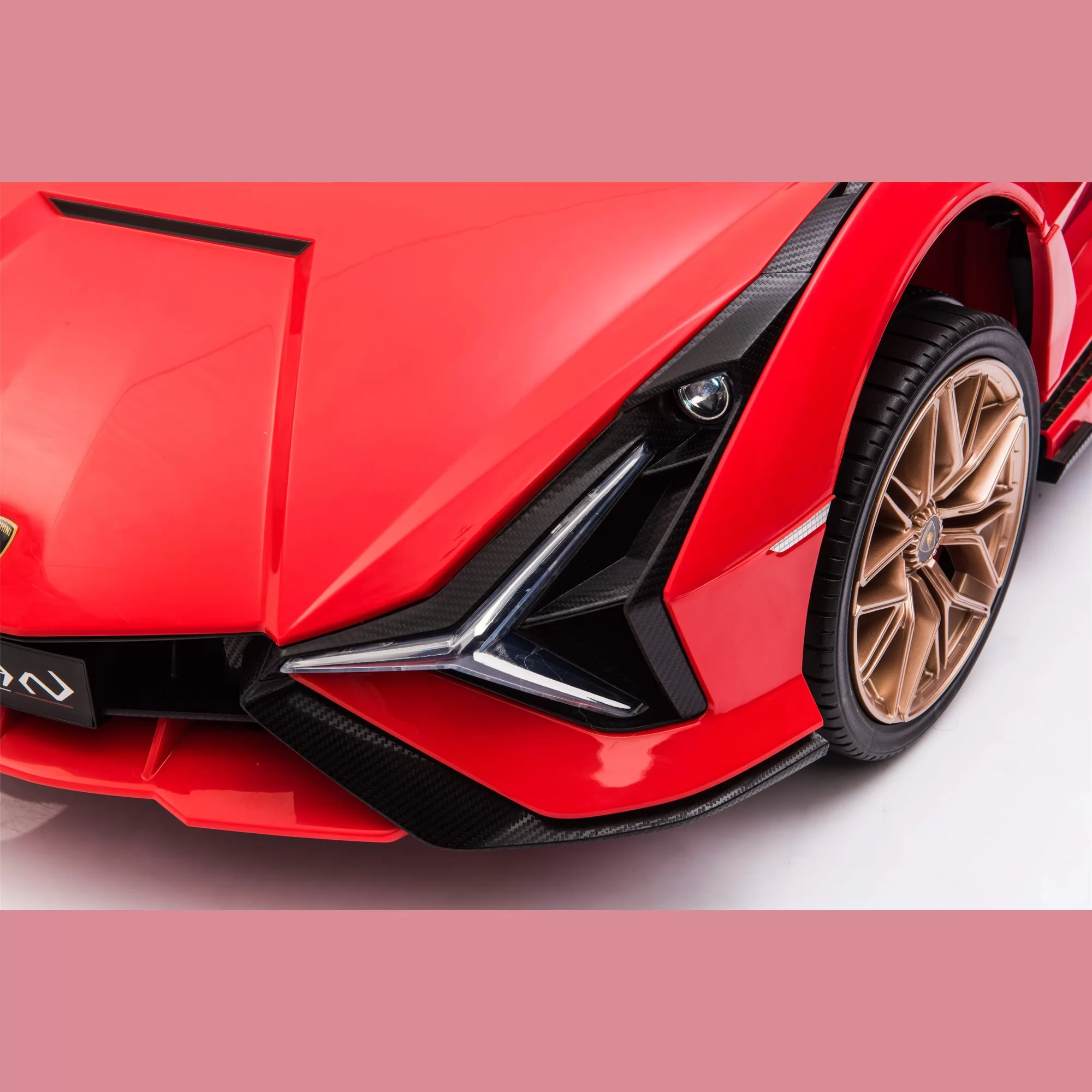 Official Licensed Lamborghini Sián 12V Kids Ride-On Car with Scissor Doors and Auxiliary Wheels
