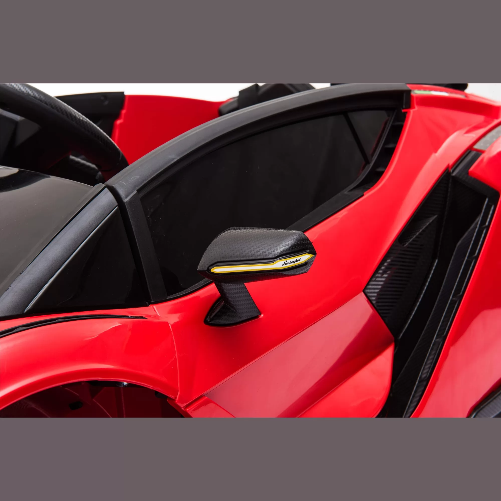 Official Licensed Lamborghini Sián 12V Kids Ride-On Car with Scissor Doors and Auxiliary Wheels