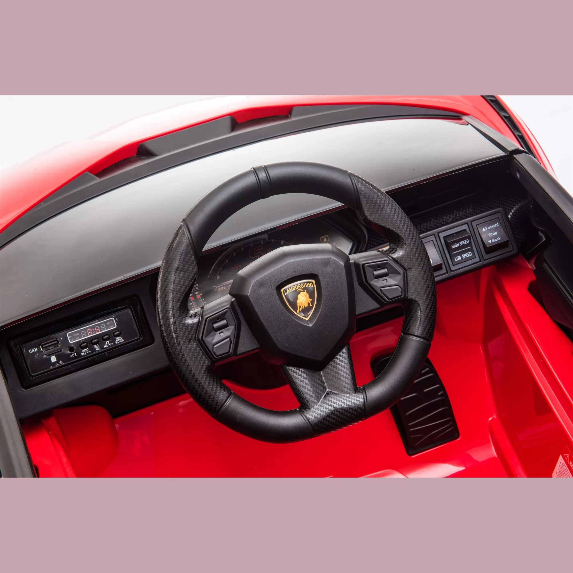 Official Licensed Lamborghini Sián 12V Kids Ride-On Car with Scissor Doors and Auxiliary Wheels