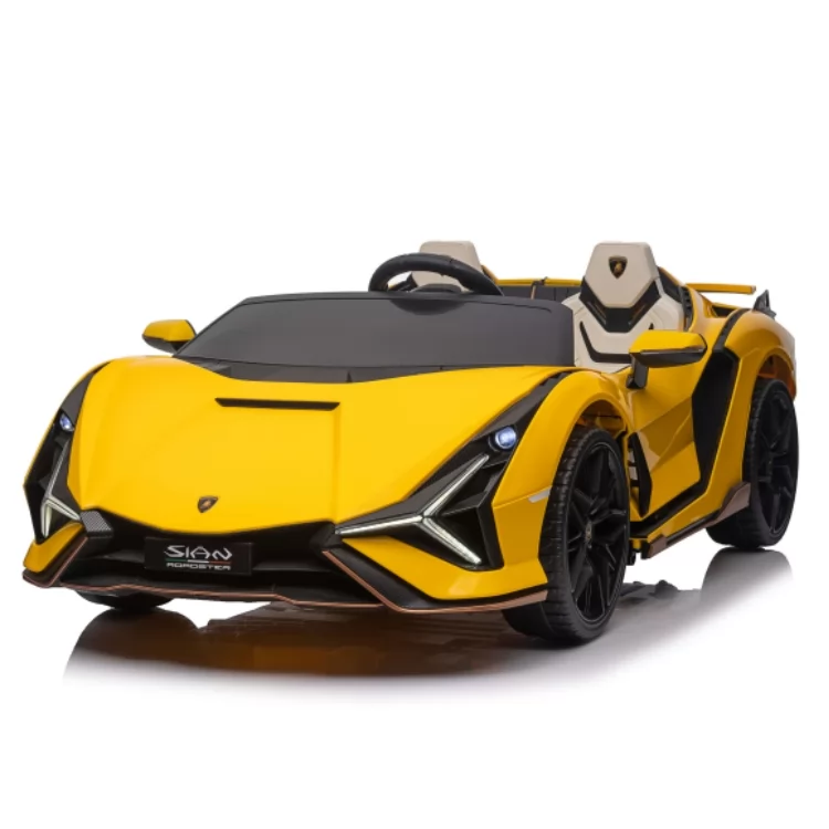 Official Licensed Lamborghini Sián Kids Ride-On Car 12V with Remote, Opening Doors, 4-Wheel Suspension & Power Display