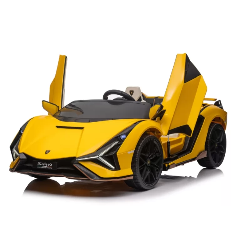 Official Licensed Lamborghini Sián Kids Ride-On Car 12V with Remote, Opening Doors, 4-Wheel Suspension & Power Display