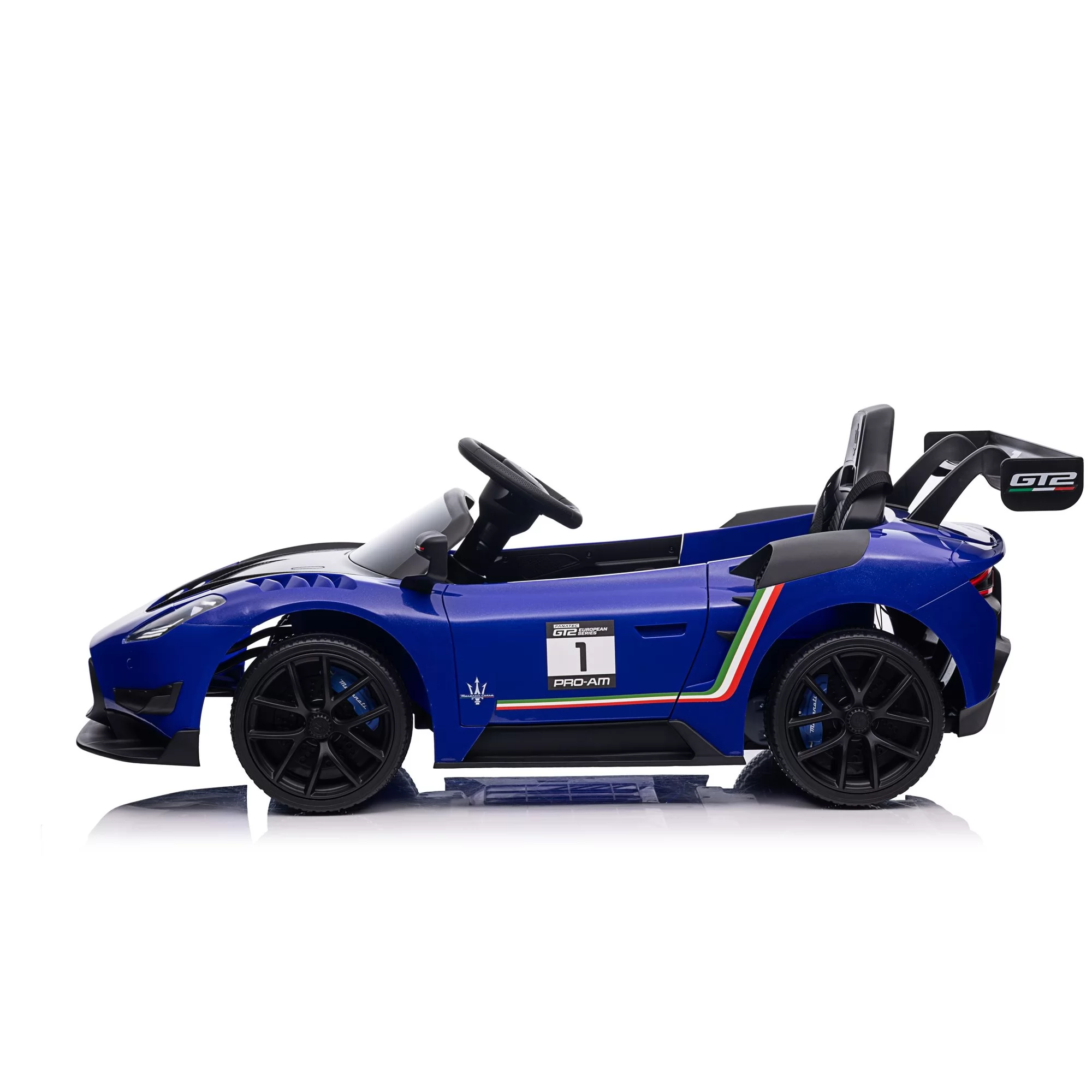 Official Licensed Maserati GT2 Kids Ride-On Race Car 12V-24V with 2.4G Remote & Rear Wing
