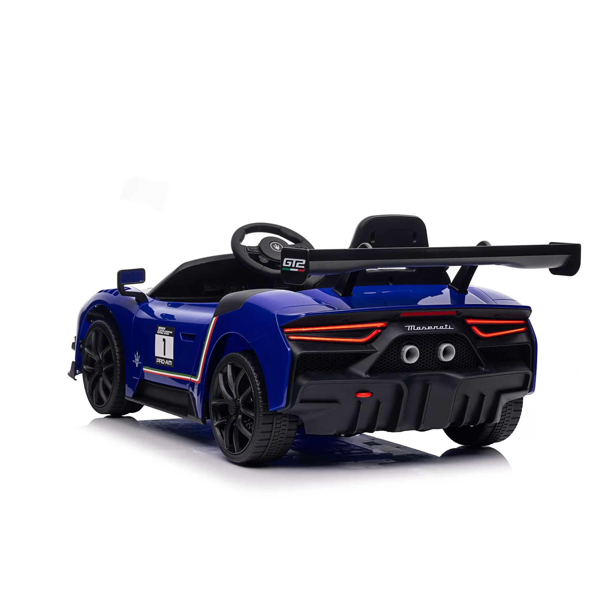 Official Licensed Maserati GT2 Kids Ride-On Race Car 12V-24V with 2.4G Remote & Rear Wing