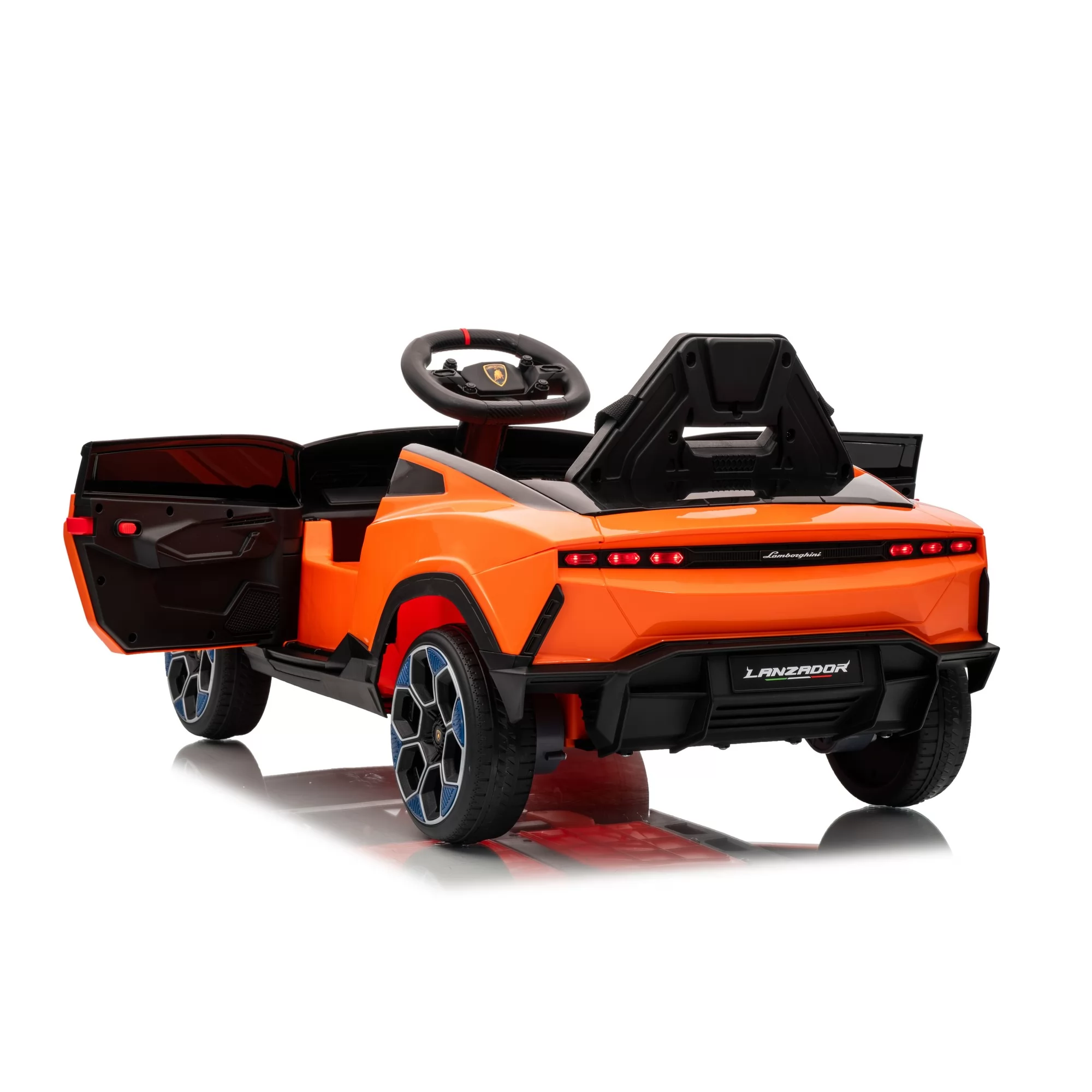 Official Licensed Lamborghini Lanzador Kids Ride-On Car 6V/12V with 2.4G Remote, Double Doors, LED Lights and EV-Concept Styling