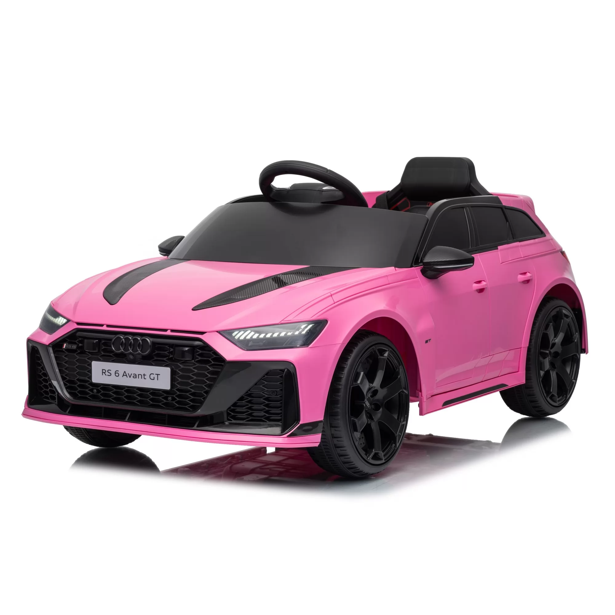 Official Licensed Audi RS6 Avant GT Kids Ride-On Car 12V with 2.4G Remote Control, Four-Wheel Suspension & Single Racing Seat