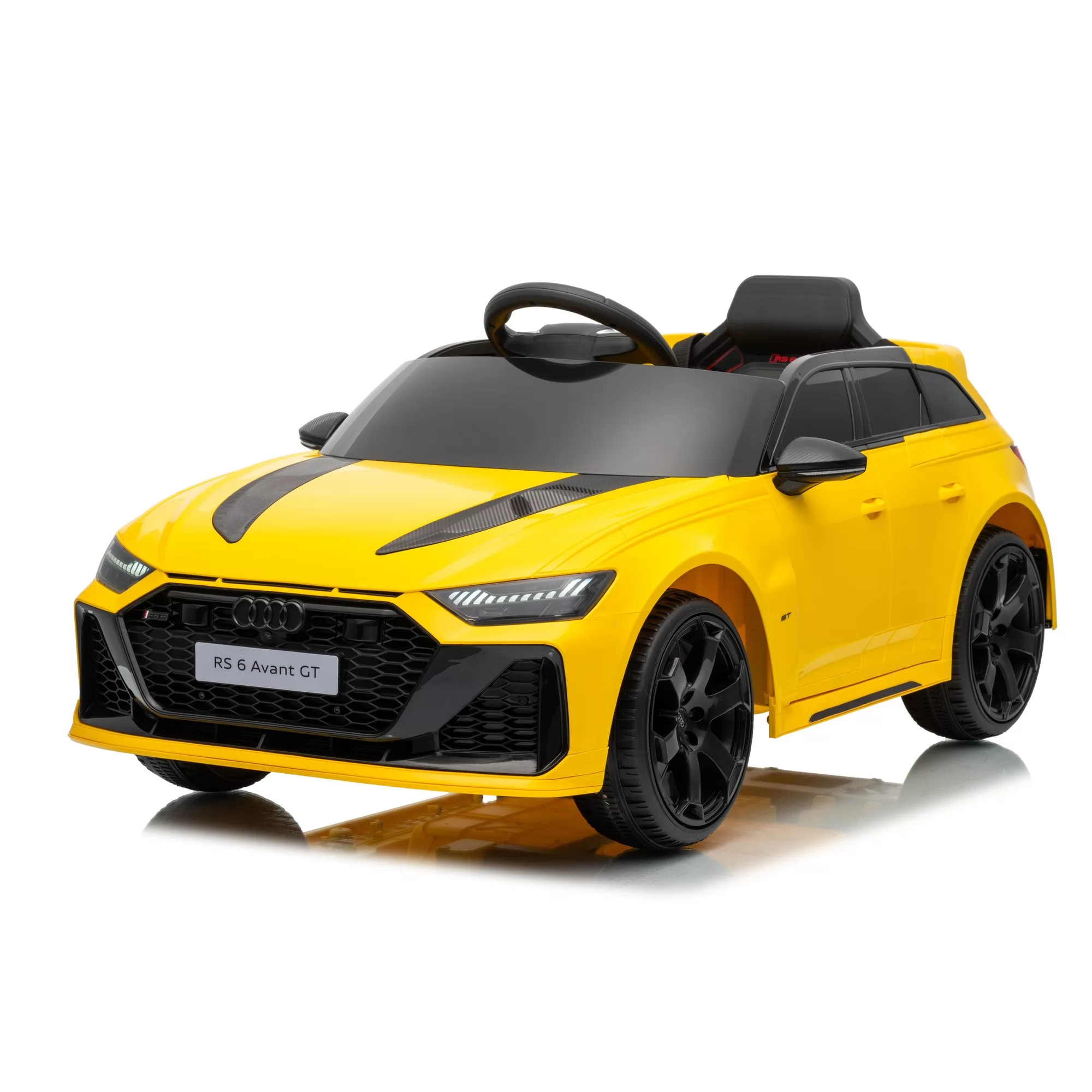 Official Licensed Audi RS6 Avant GT Kids Ride-On Car 12V with 2.4G Remote Control, Four-Wheel Suspension & Single Racing Seat