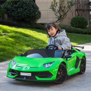 Official Licensed Lamborghini Aventador SVJ Kids Ride-On Car 12V/24V with Drift Function, 2.4G Remote Control, MP3 & Opening Doors