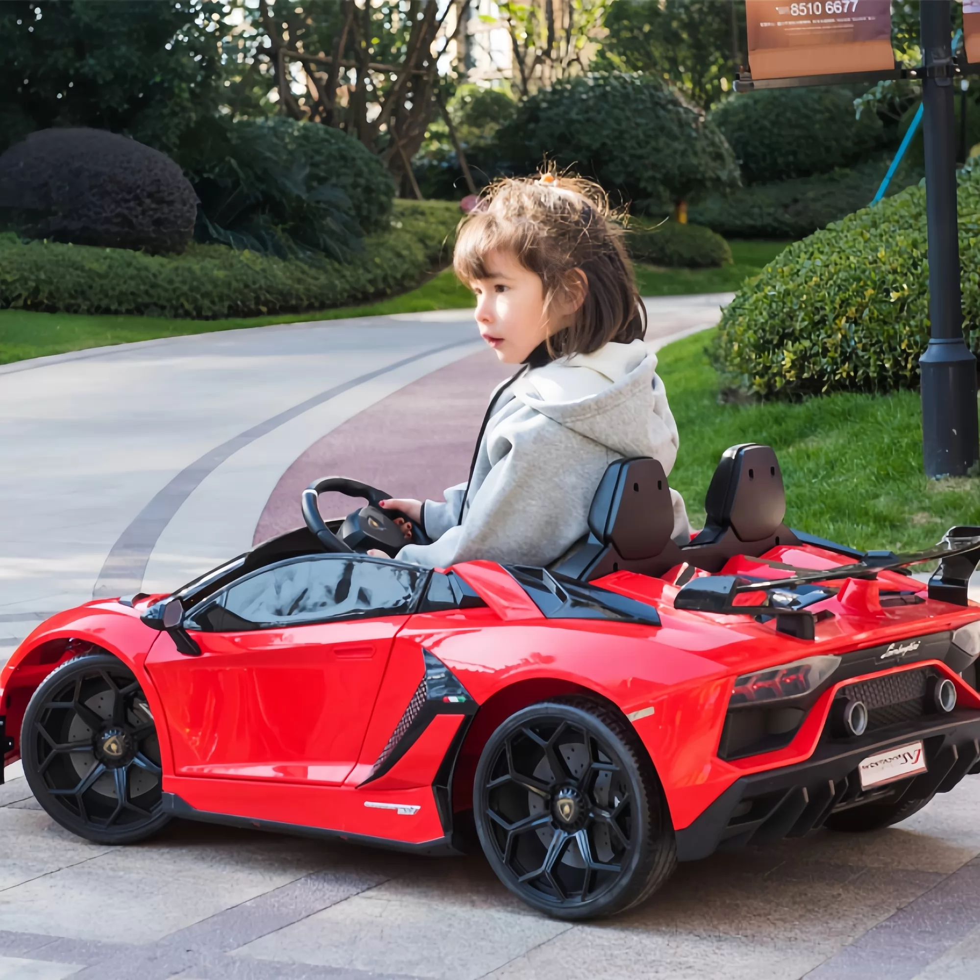 Official Licensed Lamborghini Aventador SVJ Kids Ride-On Car 12V/24V with Drift Function, 2.4G Remote Control, MP3 & Opening Doors