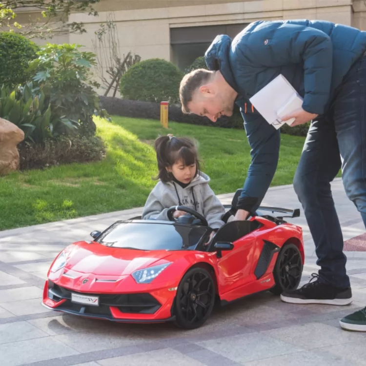 Official Licensed Lamborghini Aventador SVJ Kids Ride-On Car 12V/24V with Drift Function, 2.4G Remote Control, MP3 & Opening Doors