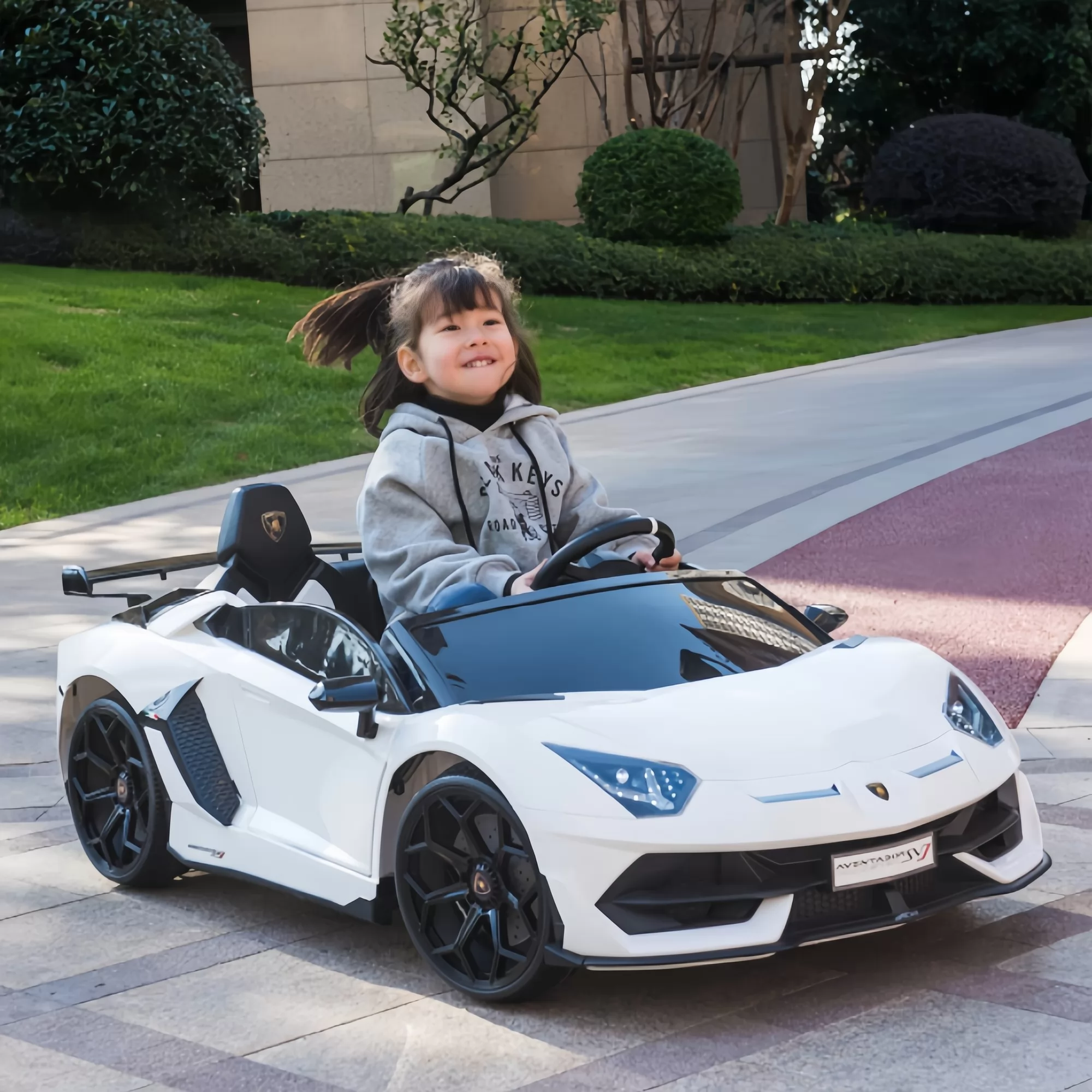 Official Licensed Lamborghini Aventador SVJ Kids Ride-On Car 12V/24V with Drift Function, 2.4G Remote Control, MP3 & Opening Doors