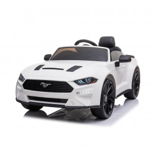 Official Licensed Ford Mustang Convertible Kids Ride-On Car 12V with 2.4G Remote, Opening Doors & Bluetooth Audio