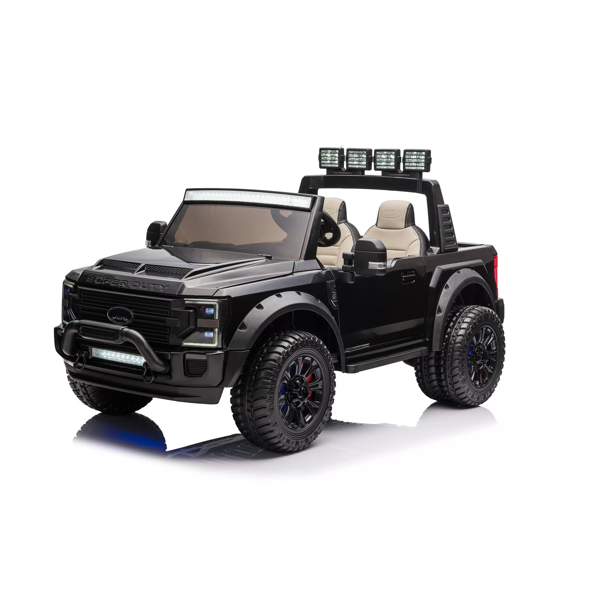 Official Licensed Ford Super Duty Kids Ride-On Truck 12V/24V with 2.4G Remote, Six EVA Wheels & Two Seats