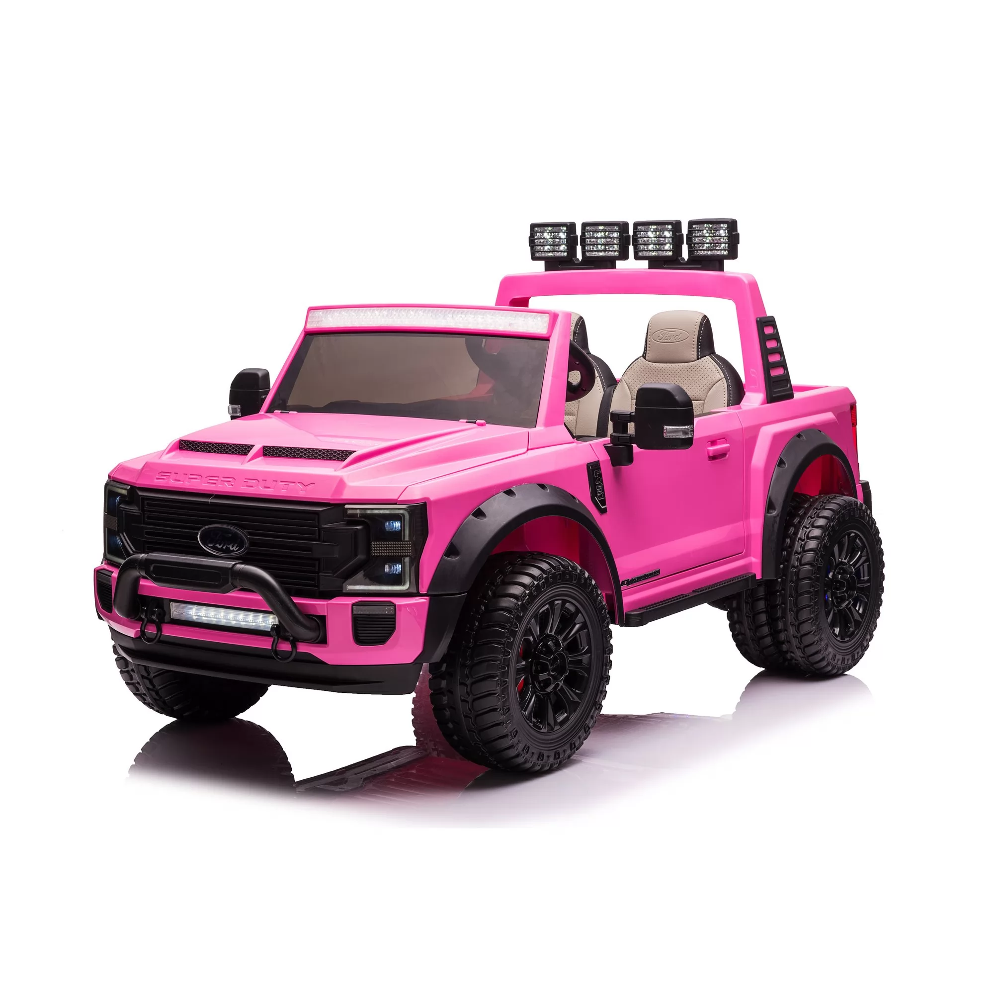 Official Licensed Ford Super Duty Kids Ride-On Truck 12V/24V with 2.4G Remote, Six EVA Wheels & Two Seats