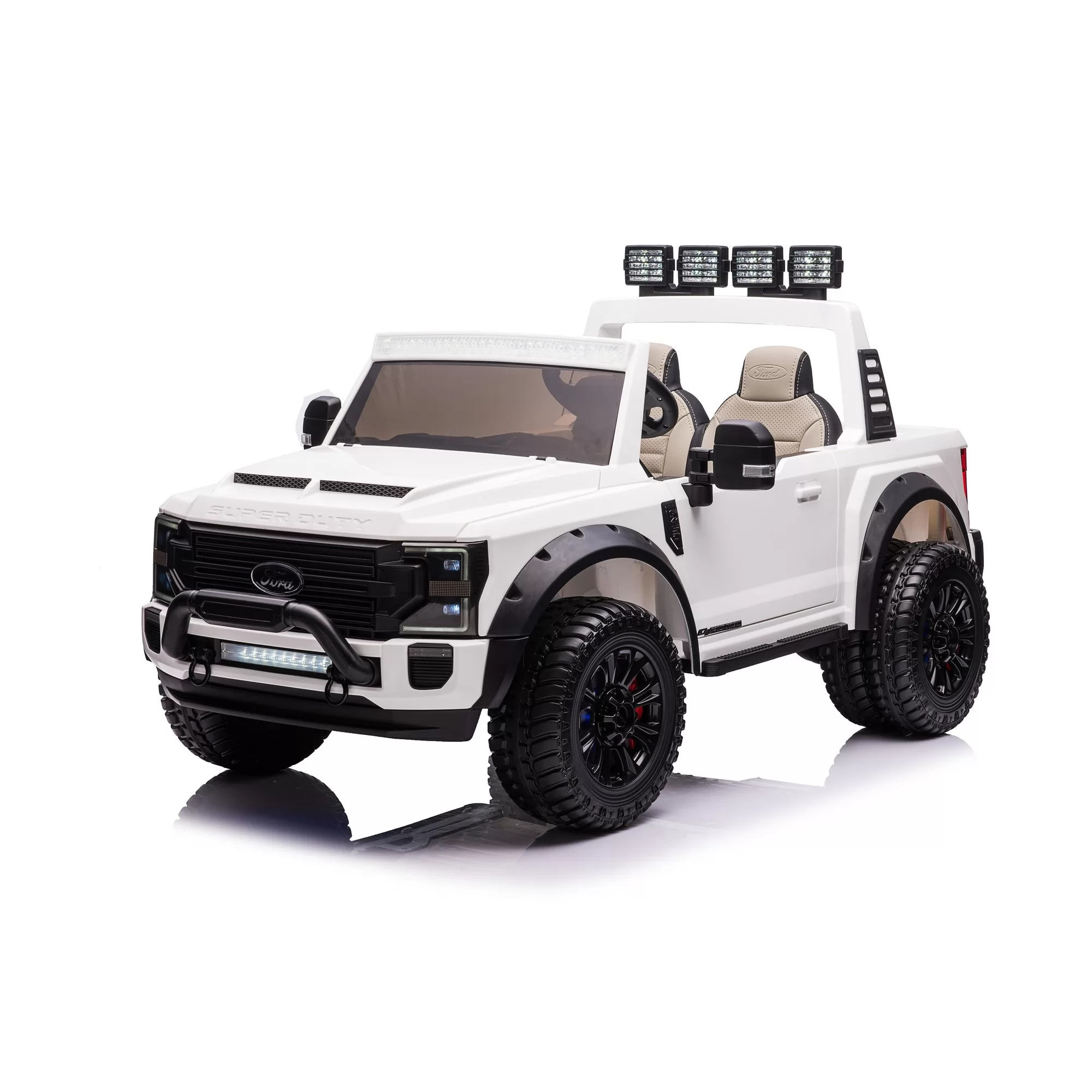 Official Licensed Ford Super Duty Kids Ride-On Truck 12V/24V with 2.4G Remote, Six EVA Wheels & Two Seats Featured Image