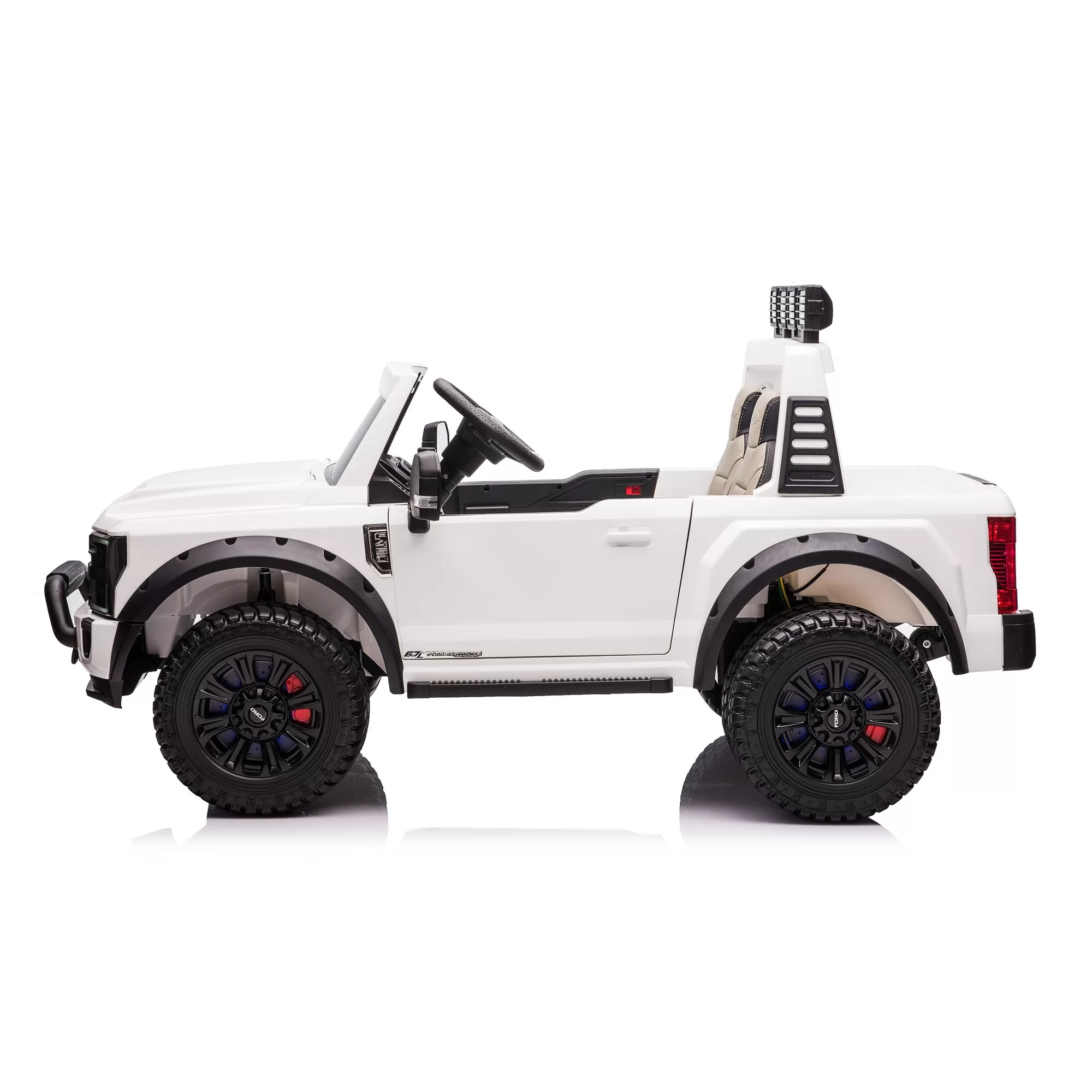 Official Licensed Ford Super Duty Kids Ride-On Truck 12V/24V with 2.4G Remote, Six EVA Wheels & Two Seats