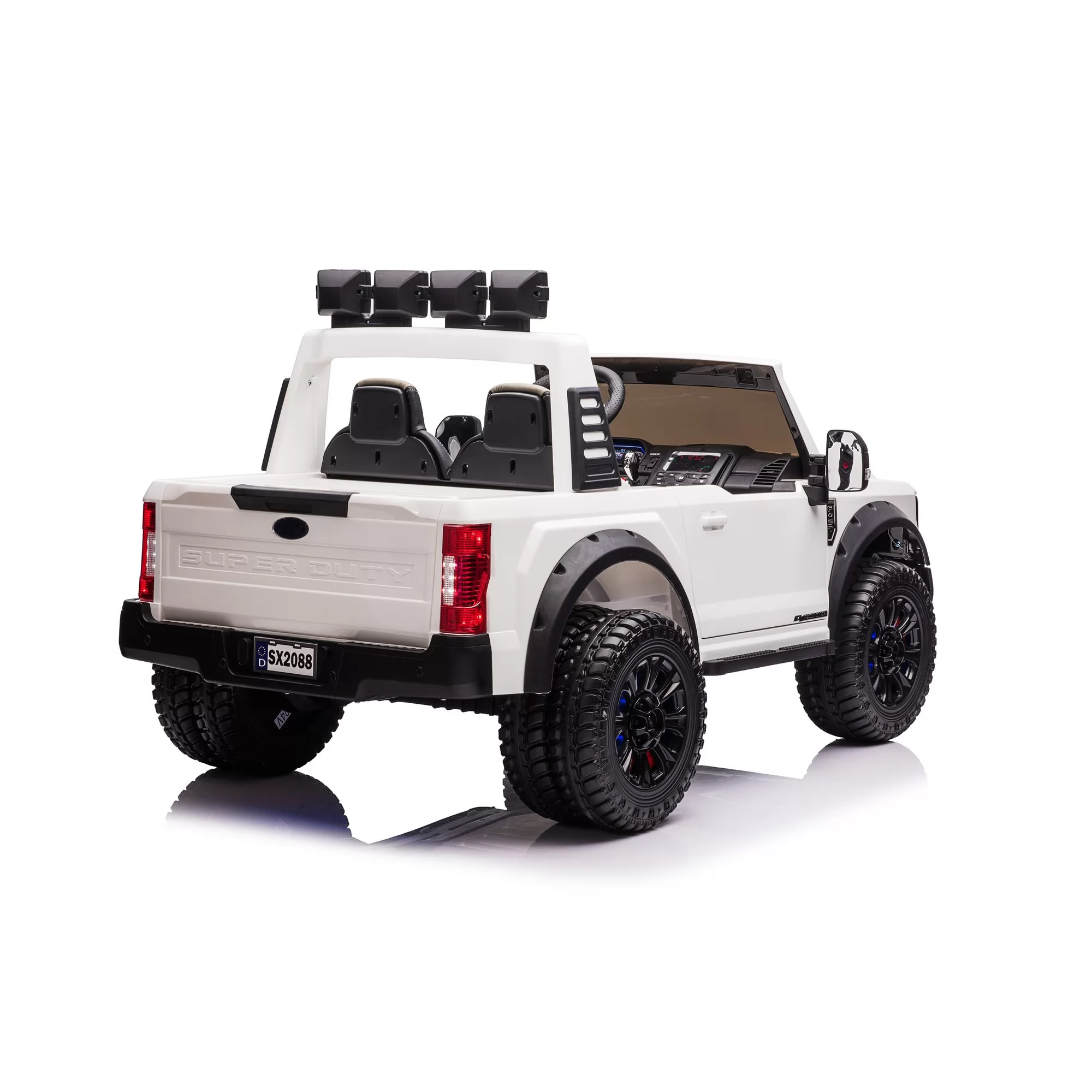 Official Licensed Ford Super Duty Kids Ride-On Truck 12V/24V with 2.4G Remote, Six EVA Wheels & Two Seats