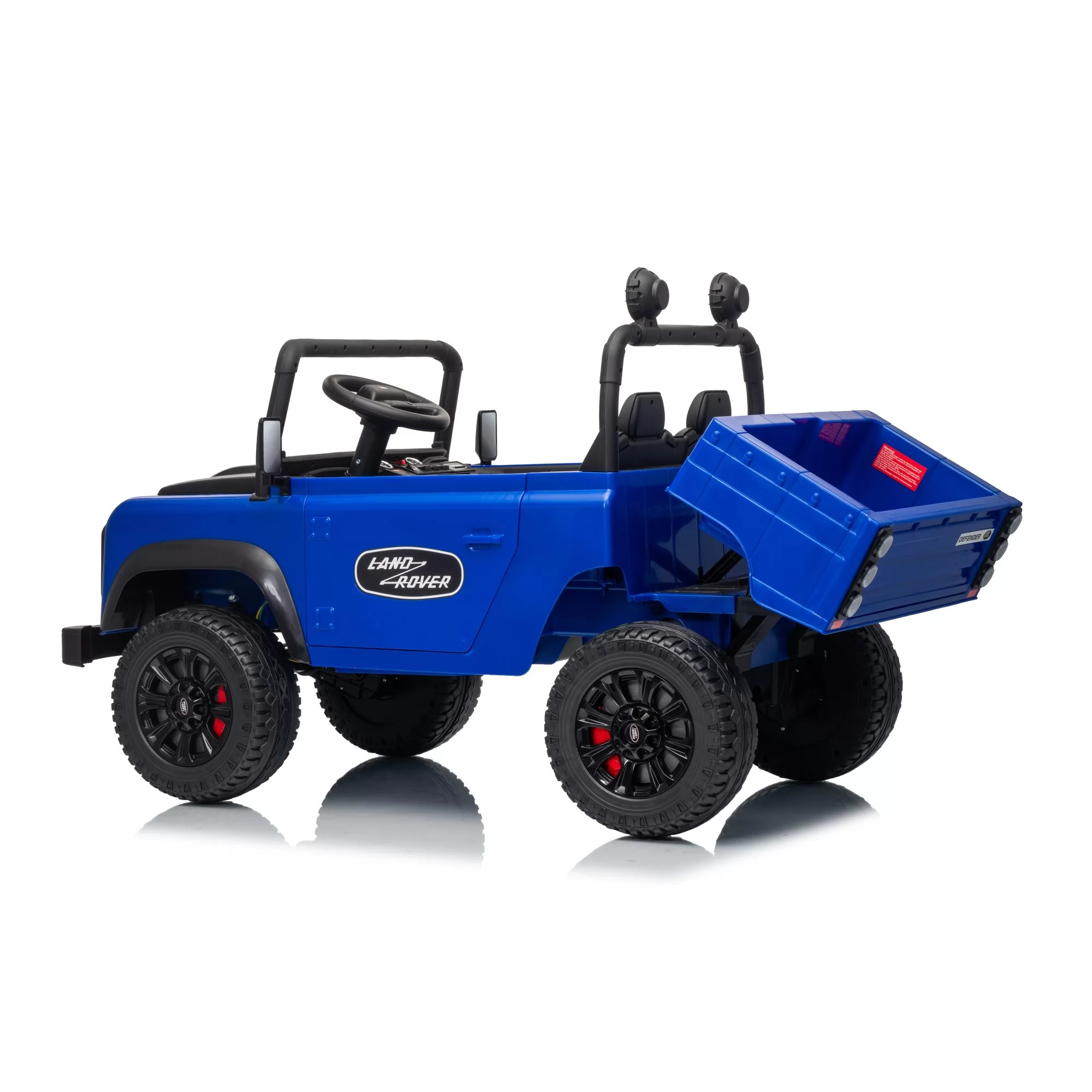 Official Licensed Land Rover Defender Kids Ride-On Car 24V with Electric Dump Bed, Remote Control & Openable Doors