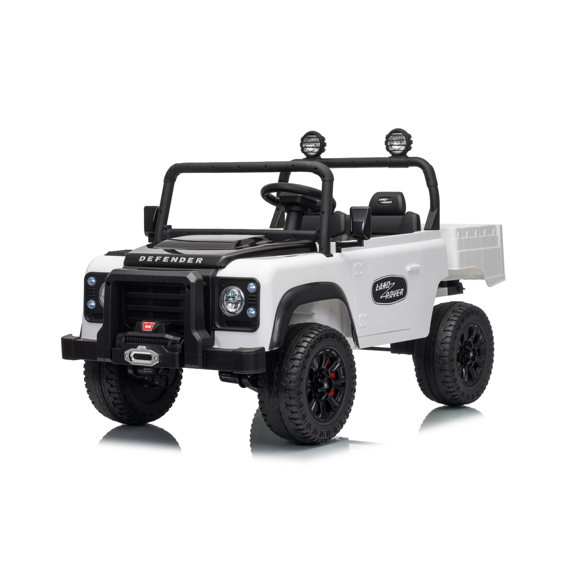 Official Licensed Land Rover Defender Kids Ride-On Car 24V with Electric Dump Bed, Remote Control & Openable Doors