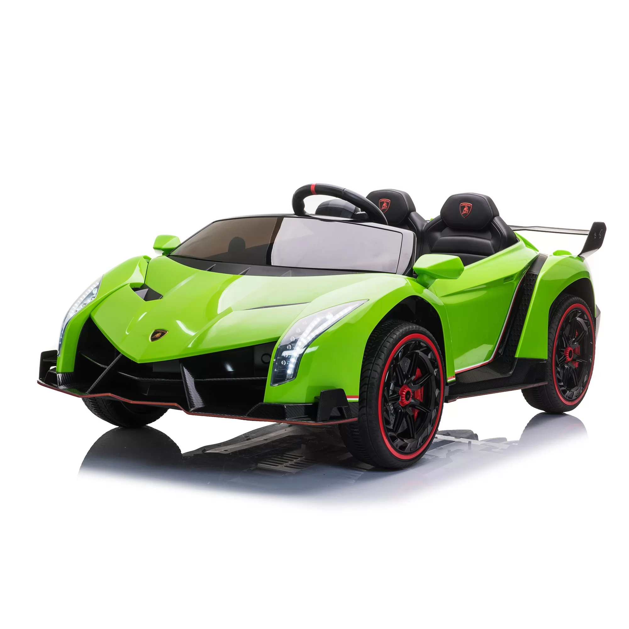 Official Licensed Lamborghini Veneno Roadster Kids Ride-On Car 12V7AH Full-Size 136cm Twin-Seat Body with Scissor Doors and 2.4G Remote