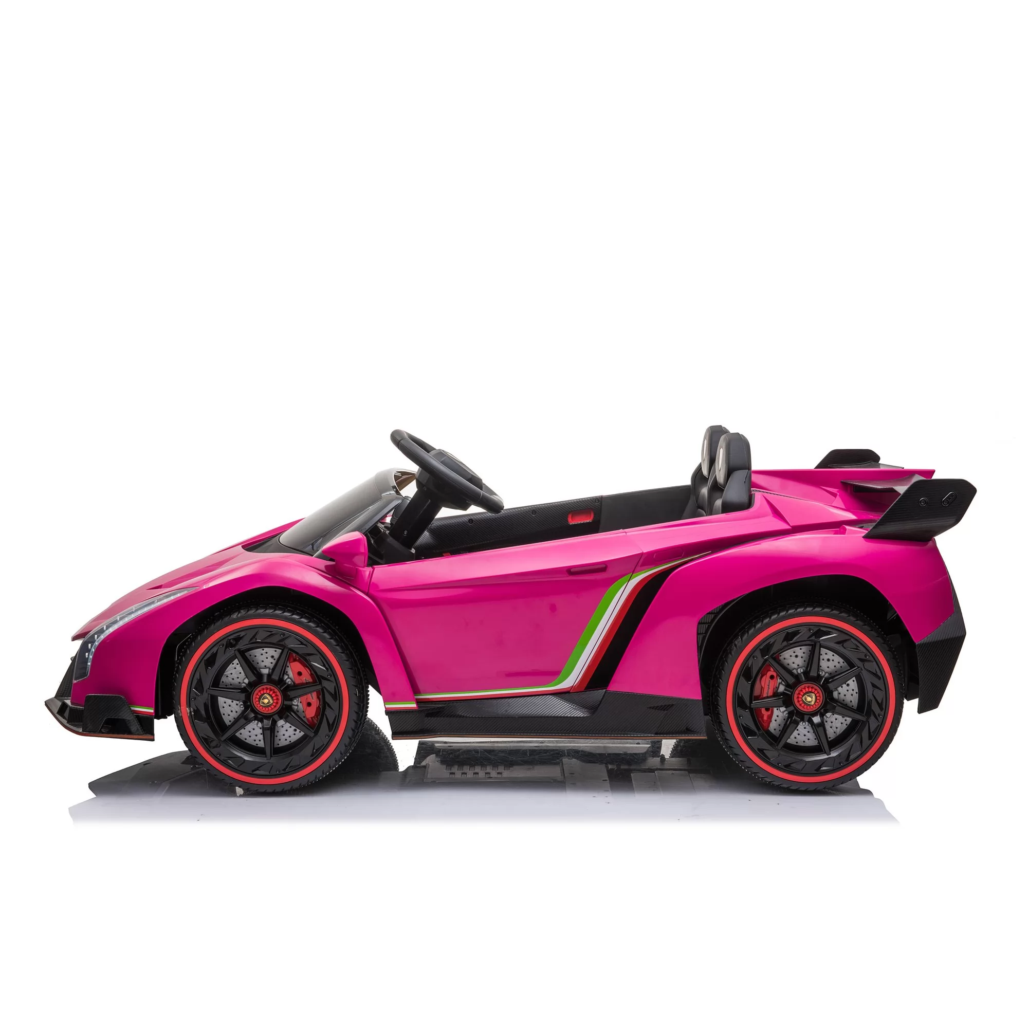 Official Licensed Lamborghini Veneno Roadster Kids Ride-On Car 12V7AH Full-Size 136cm Twin-Seat Body with Scissor Doors and 2.4G Remote