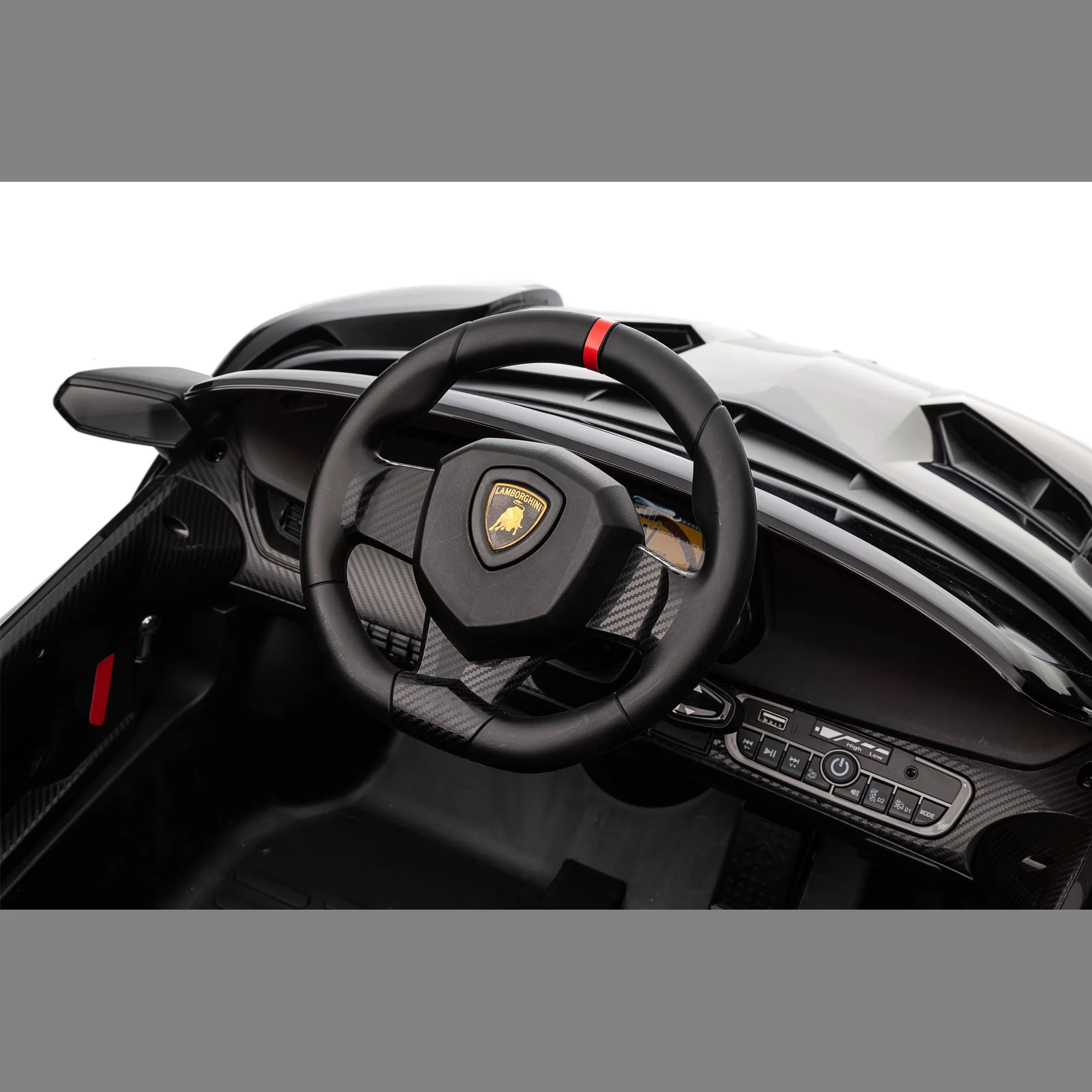 Official Licensed Lamborghini Veneno Roadster Kids Ride-On Car 12V with Scissor Doors, Twin Seats and 2.4G Remote