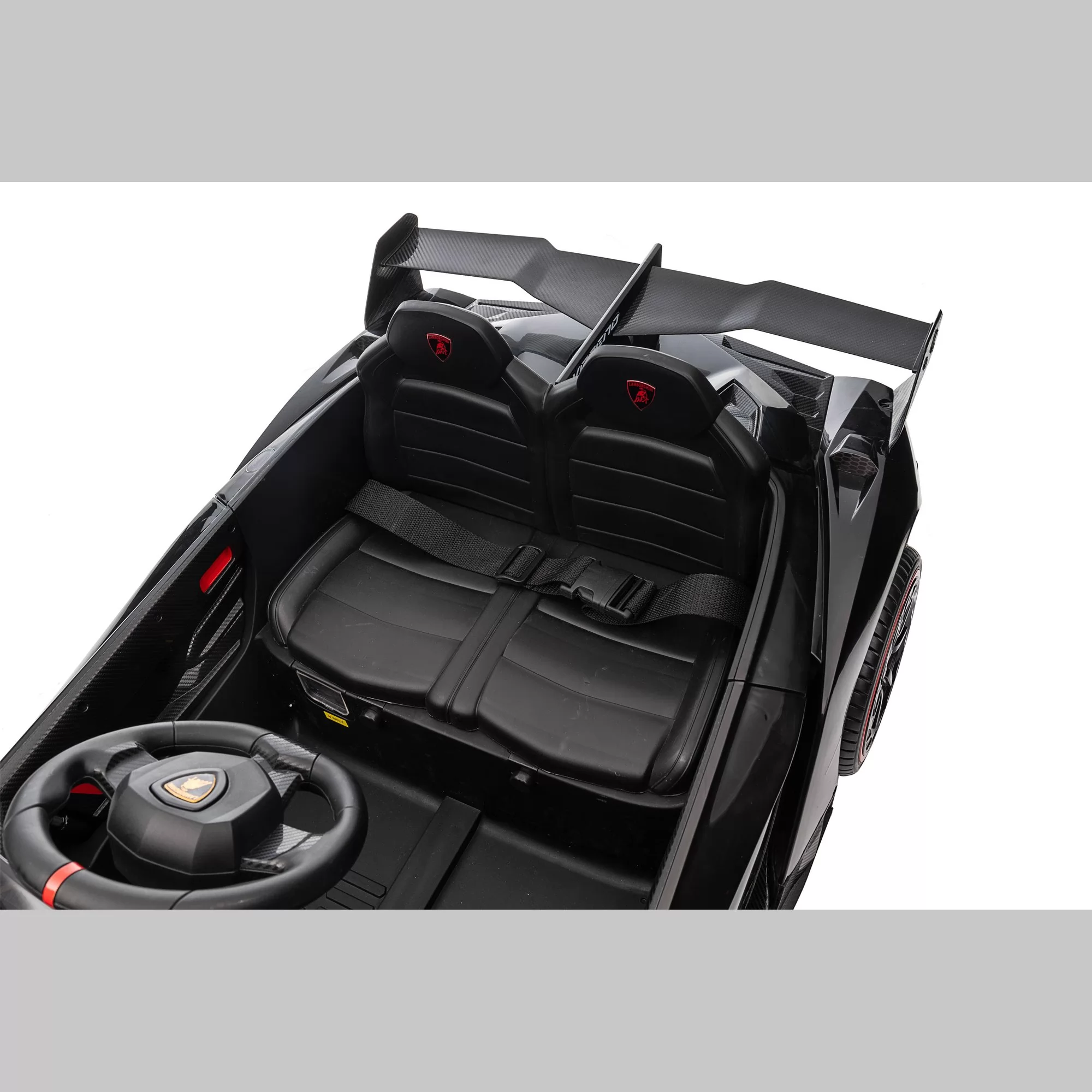 Official Licensed Lamborghini Veneno Roadster Kids Ride-On Car 12V with Scissor Doors, Twin Seats and 2.4G Remote