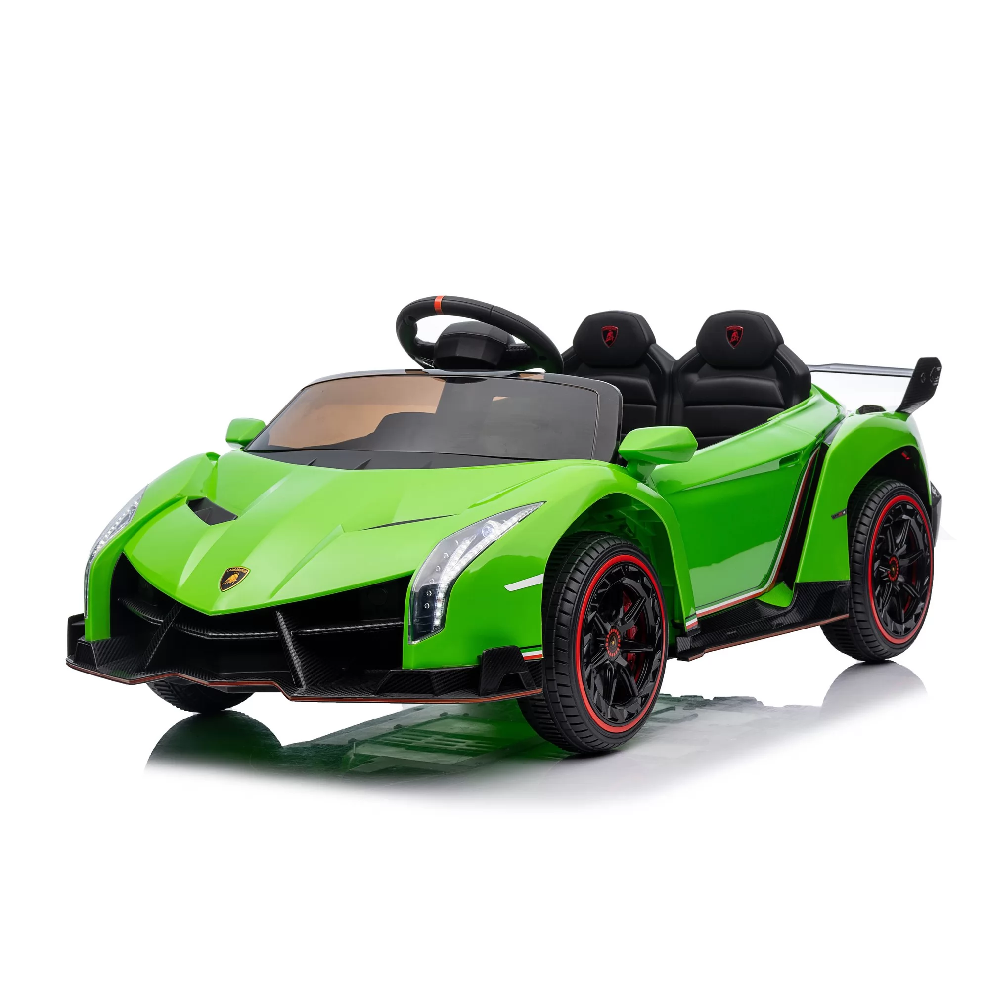 Official Licensed Lamborghini Veneno Roadster Kids Ride-On Car 12V with Scissor Doors, Twin Seats and 2.4G Remote