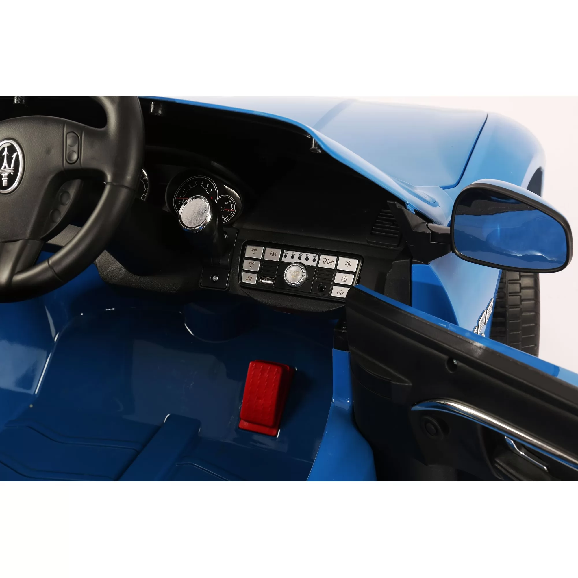 Official Licensed Maserati GL Kids Ride-On Car 12V with 2.4G Remote, Opening Doors, Pull Rod & Bluetooth
