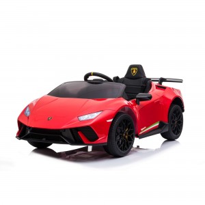 Official Licensed Lamborghini Huracan Spyder Kids Ride-On Car 12V with 2.4G Remote Control, Bluetooth & Front Light