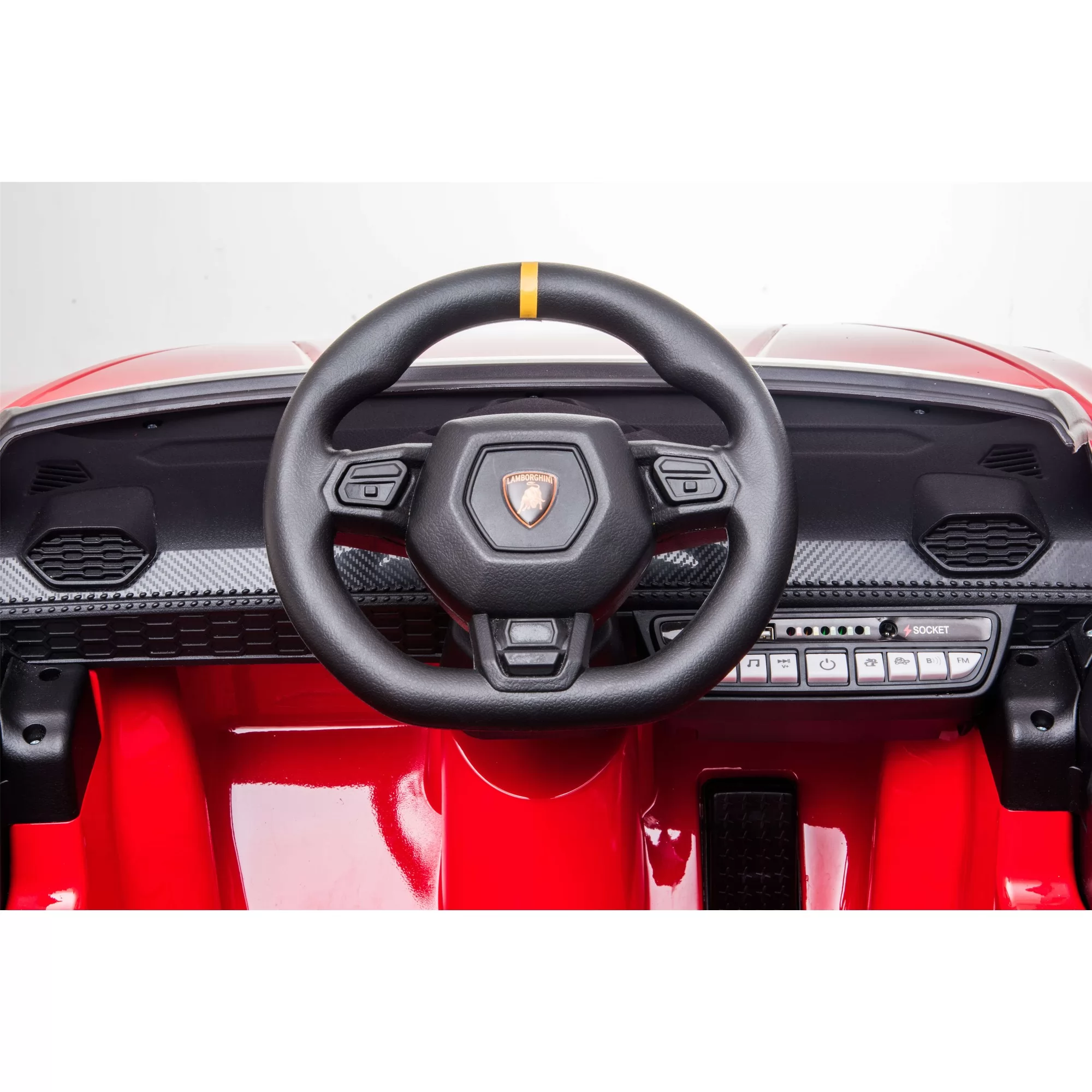 Official Licensed Lamborghini Huracan Spyder Kids Ride-On Car 12V with 2.4G Remote Control, Bluetooth & Front Light