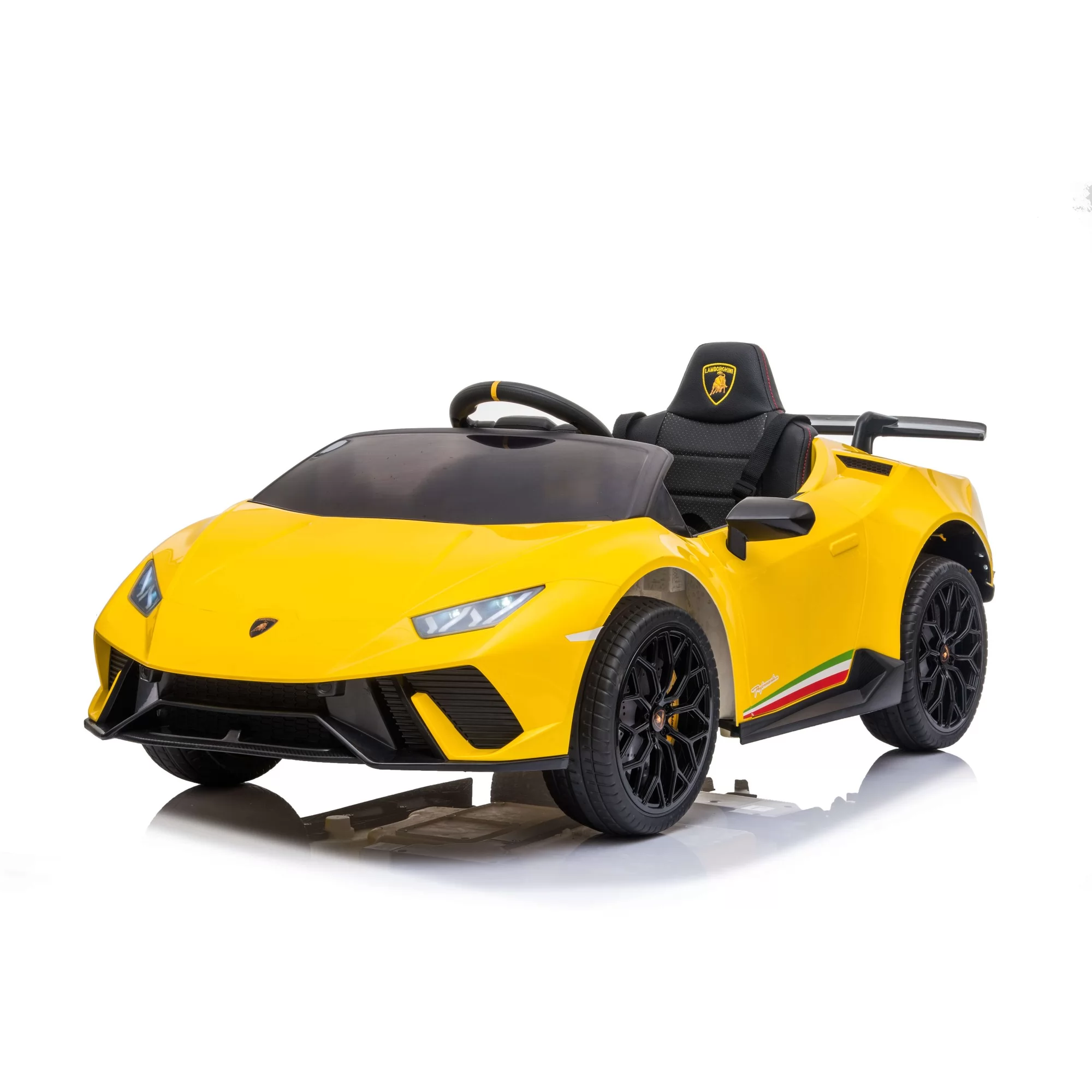 Official Licensed Lamborghini Huracan Spyder Kids Ride-On Car 12V with 2.4G Remote Control, Bluetooth & Front Light