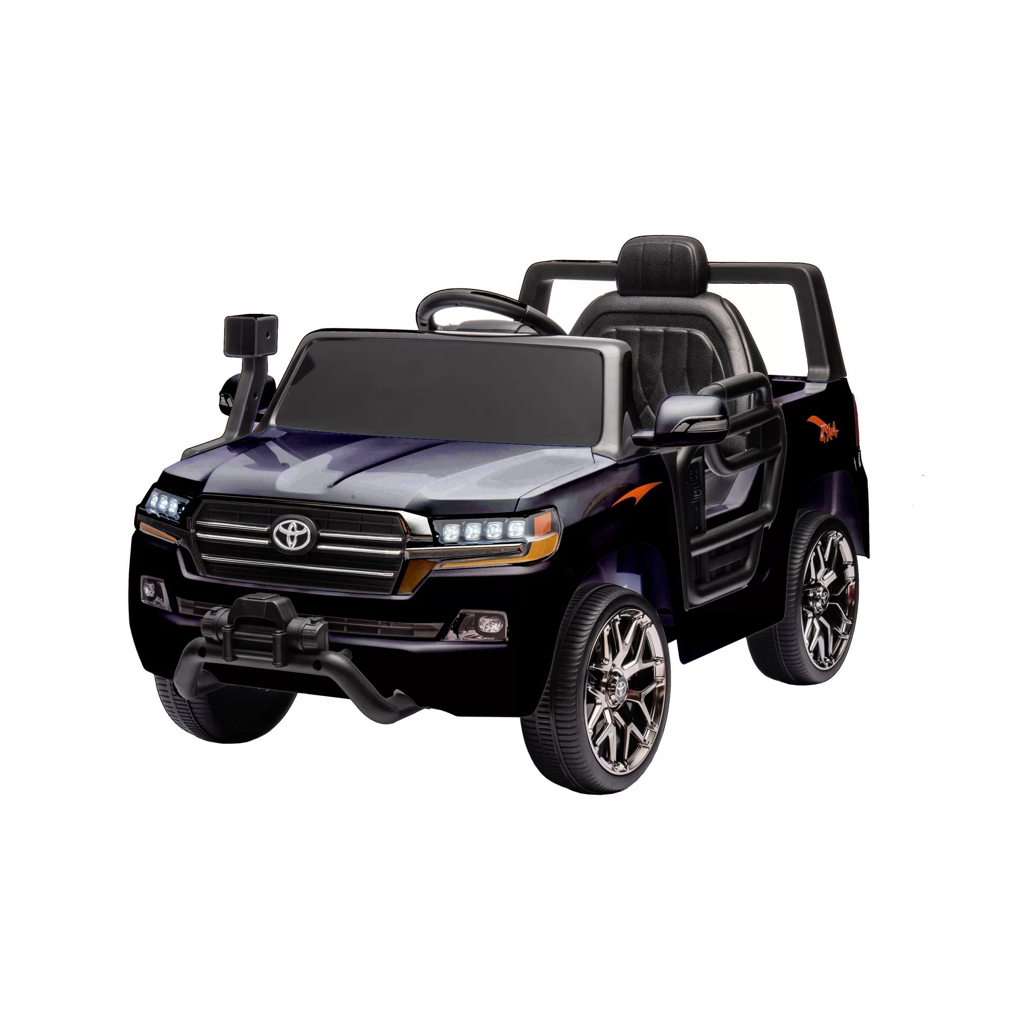 Toyota Land Cruiser 6V Open-Top Ride-On Car for Kids | Front Winch, Bluetooth, 2.4G Remote