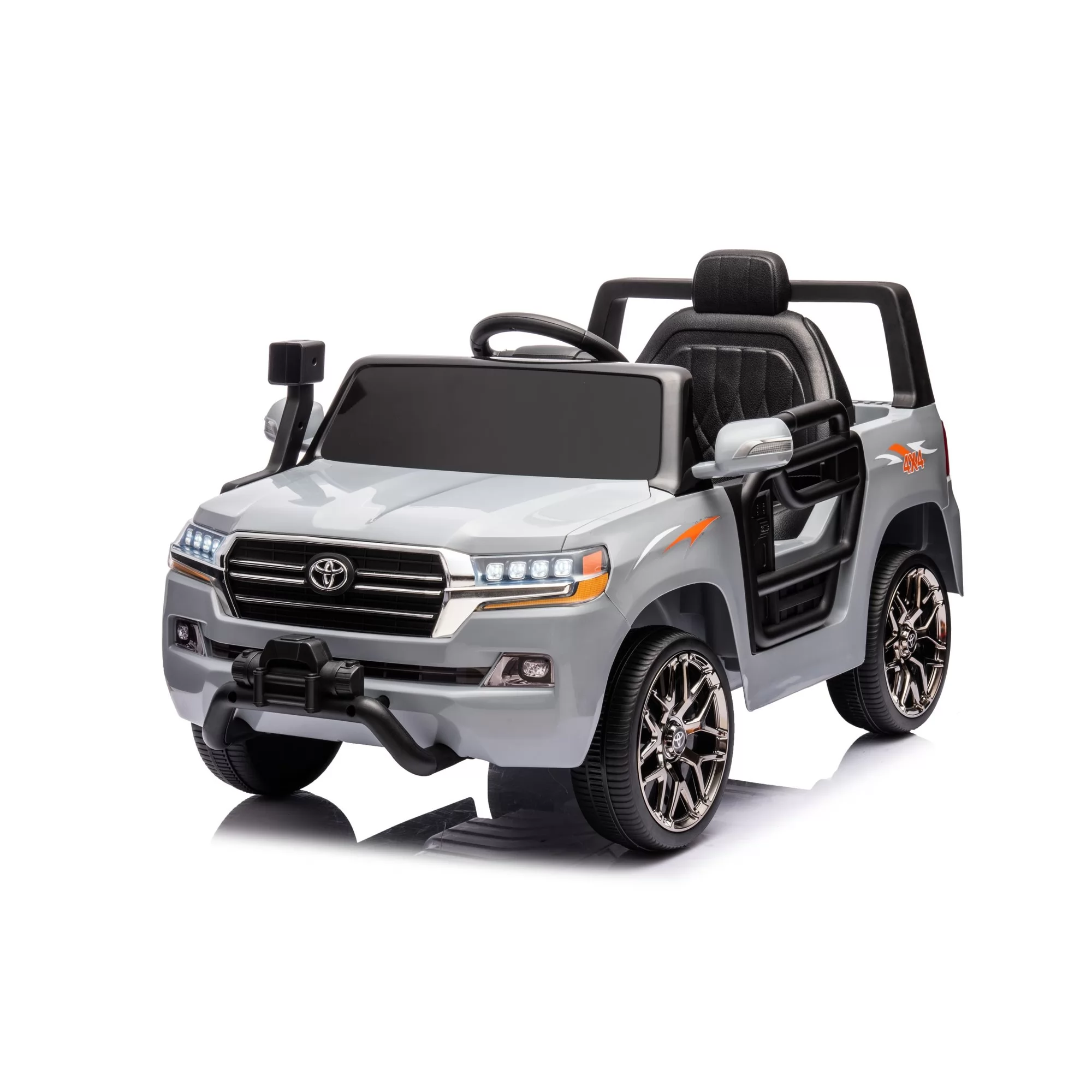 Toyota Land Cruiser 6V Open-Top Ride-On Car for Kids | Front Winch, Bluetooth, 2.4G Remote