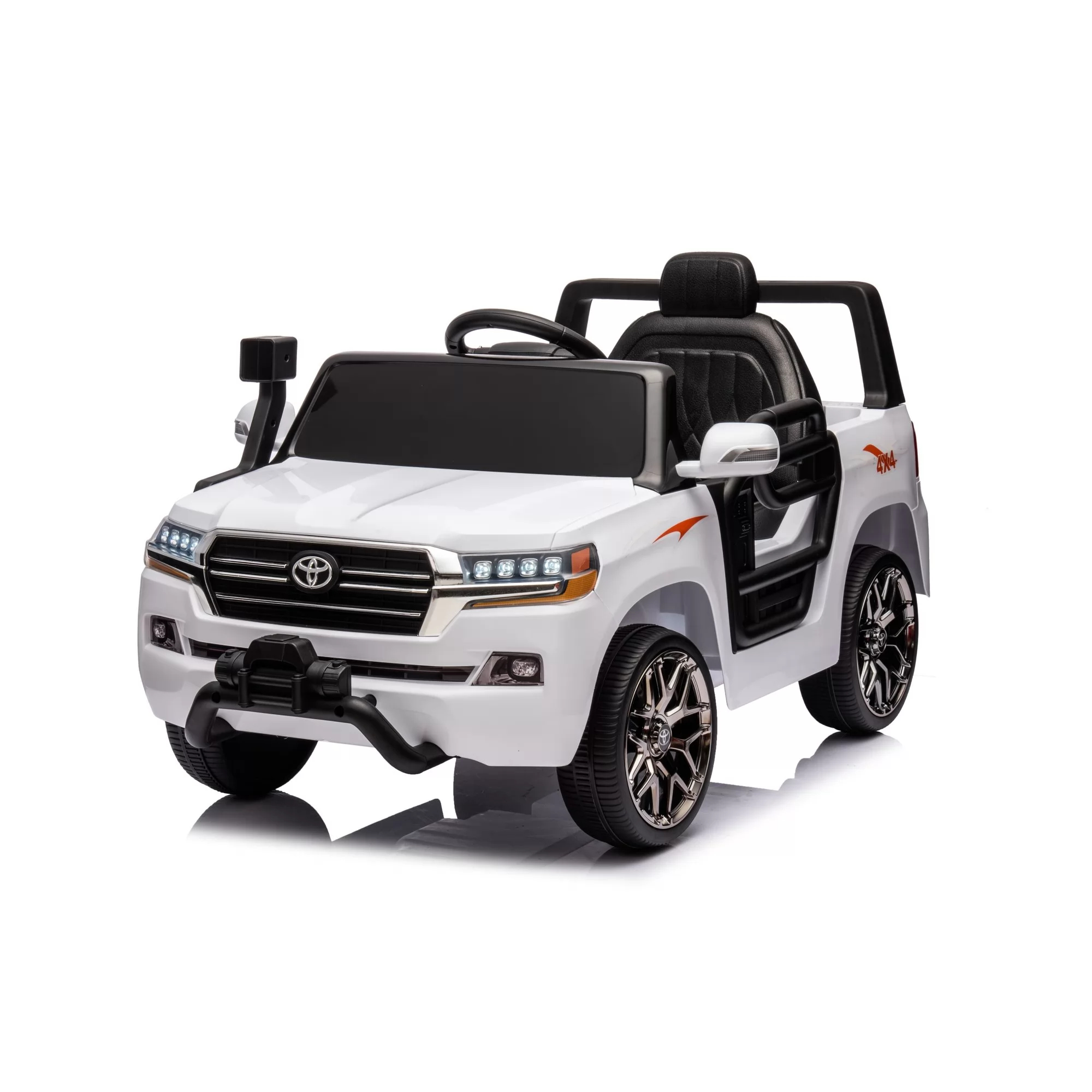 Toyota Land Cruiser 6V Open-Top Ride-On Car for Kids | Front Winch, Bluetooth, 2.4G Remote