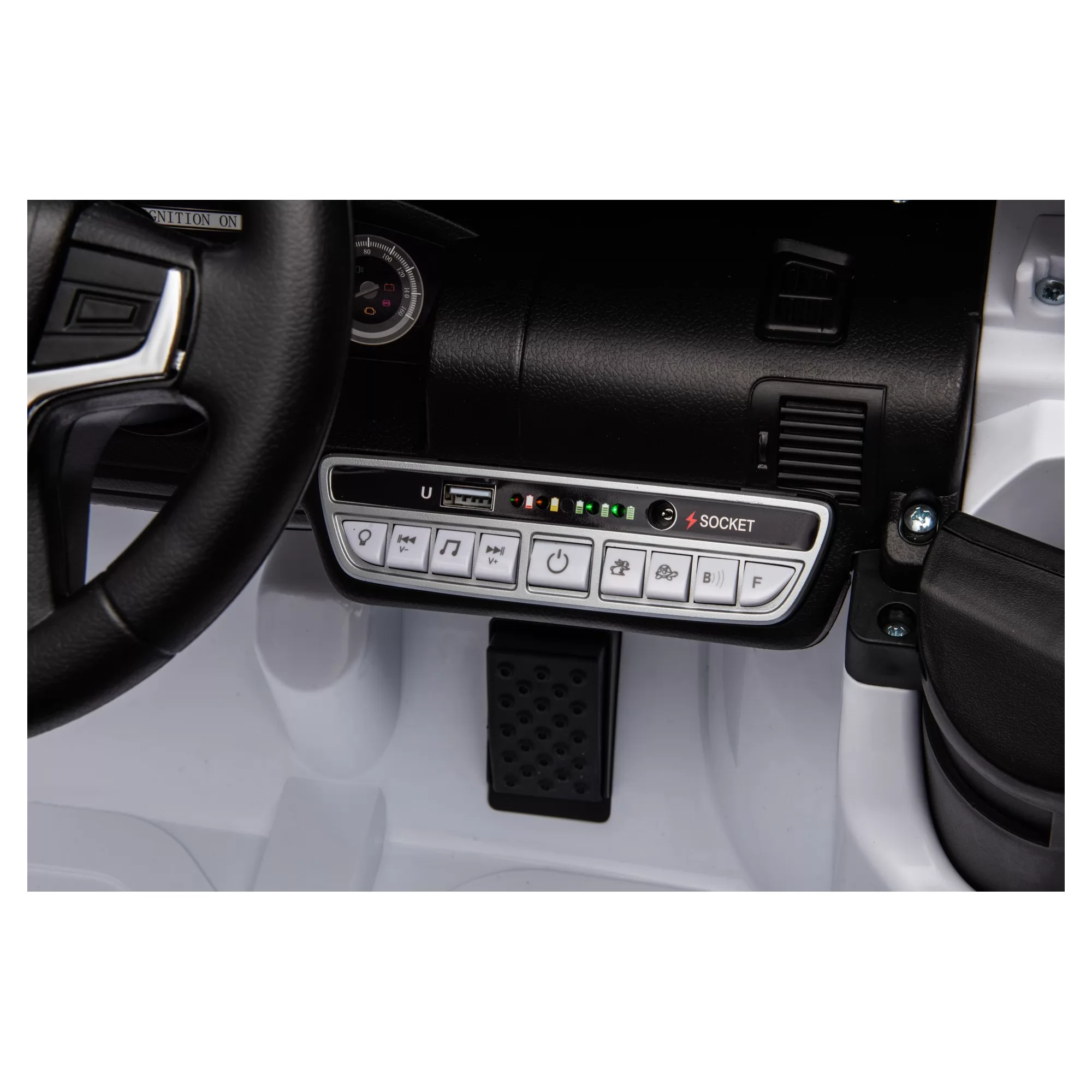 Toyota Land Cruiser 6V Open-Top Ride-On Car for Kids | Front Winch, Bluetooth, 2.4G Remote