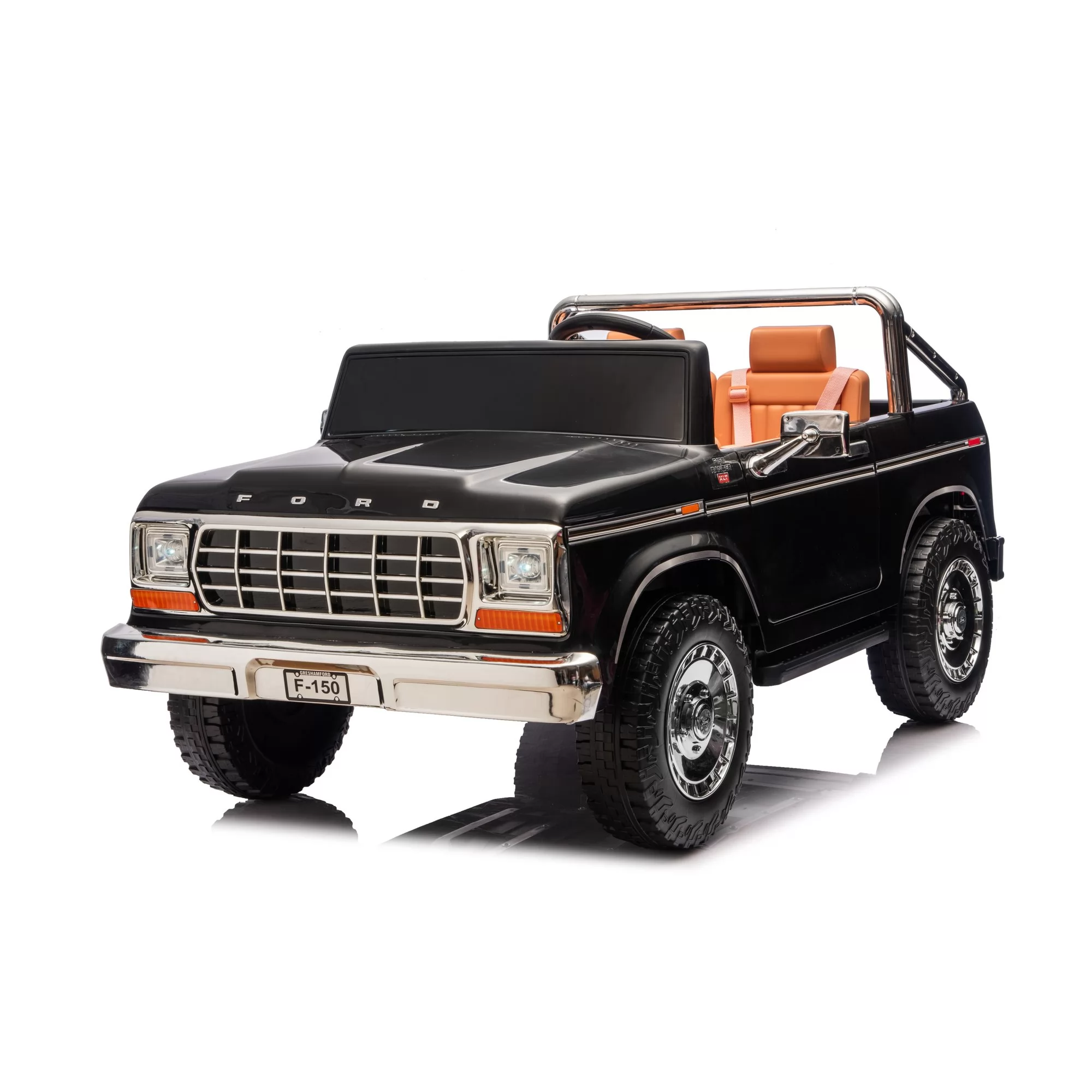 Official Licensed Classic Ford F-150 Kids Ride-On Truck 12V/24V with True Two-Seat Cabin, Bluetooth & 2.4G Remote