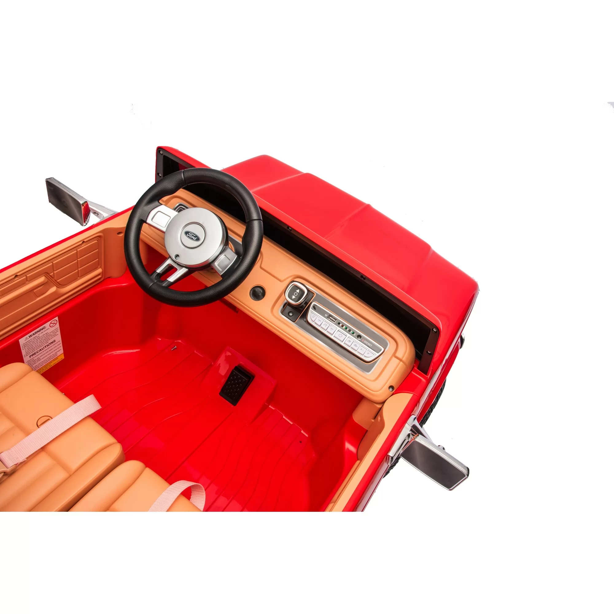 Official Licensed Classic Ford F-150 Kids Ride-On Truck 12V/24V with True Two-Seat Cabin, Bluetooth & 2.4G Remote